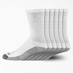Moisture Control Crew Work Socks. Size 6-12. 6-Pack