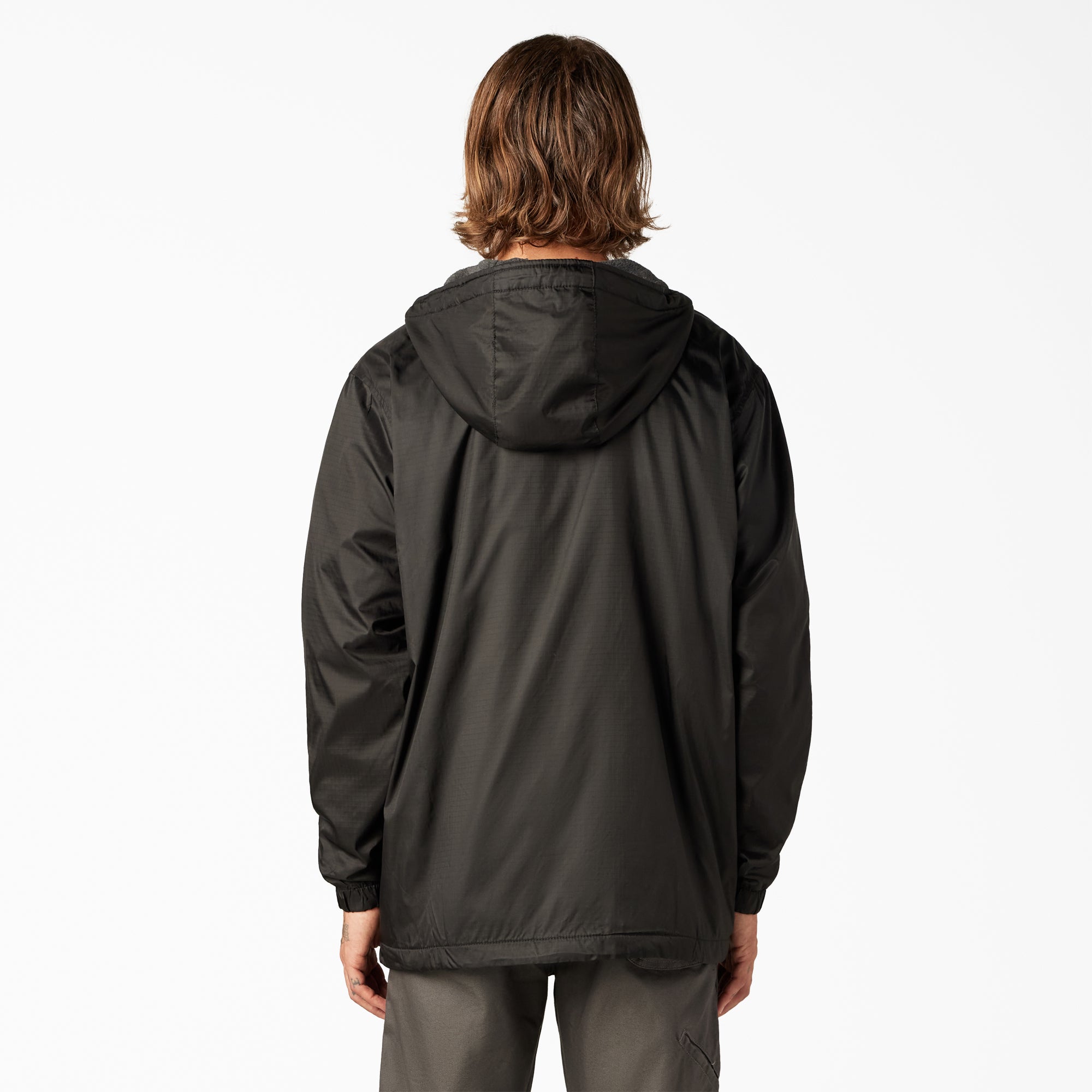Fleece Lined Nylon Hooded Jacket - 图片 2