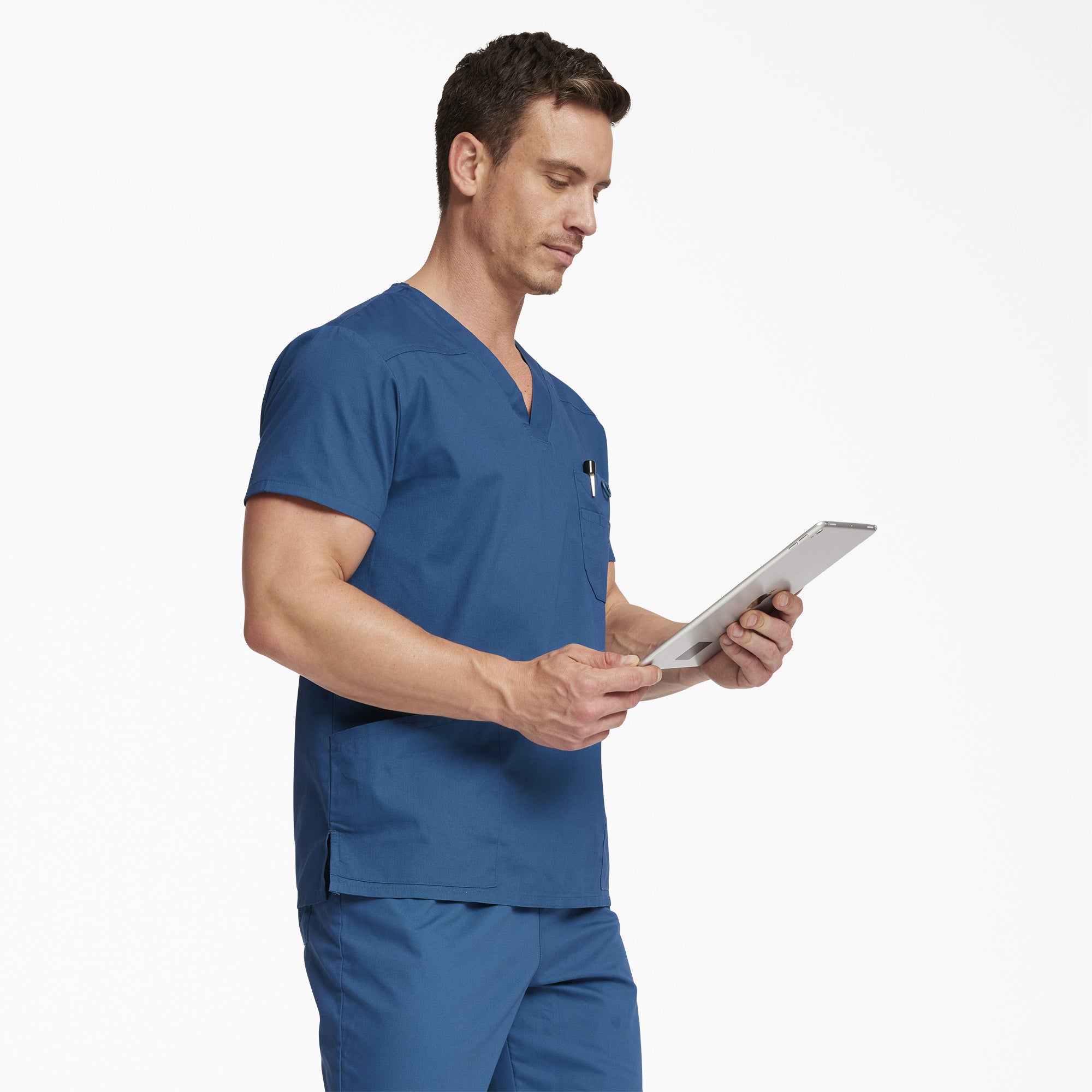 Men's EDS Signature V-Neck Scrub Top - 图片 4