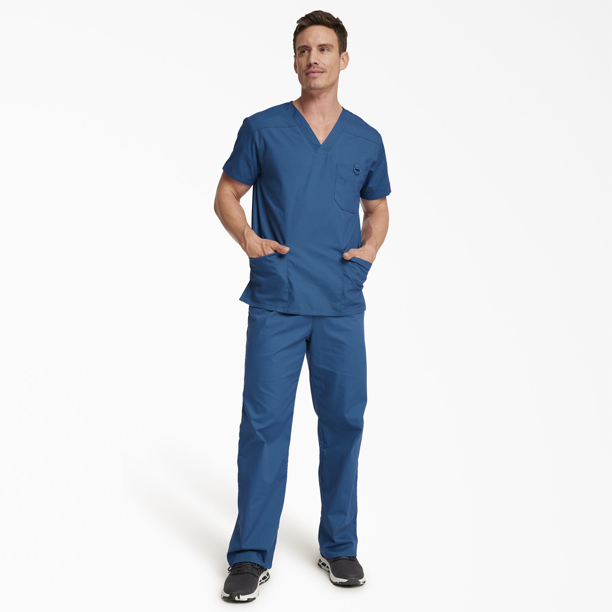Men's EDS Signature V-Neck Scrub Top - 图片 5