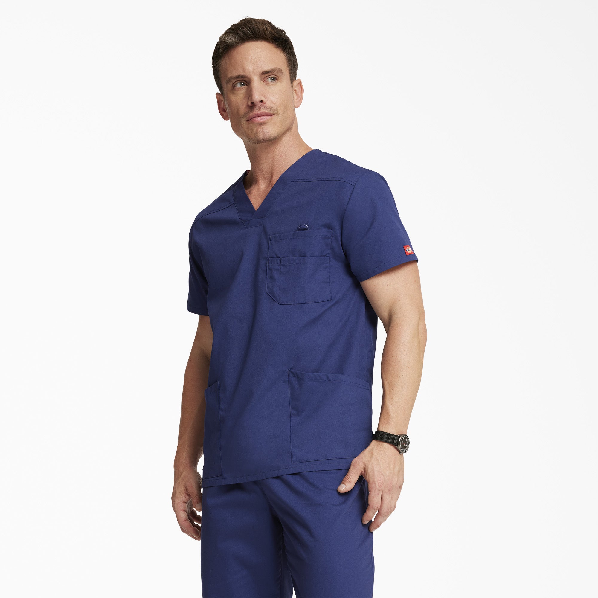 Men's EDS Signature V-Neck Scrub Top - 图片 3