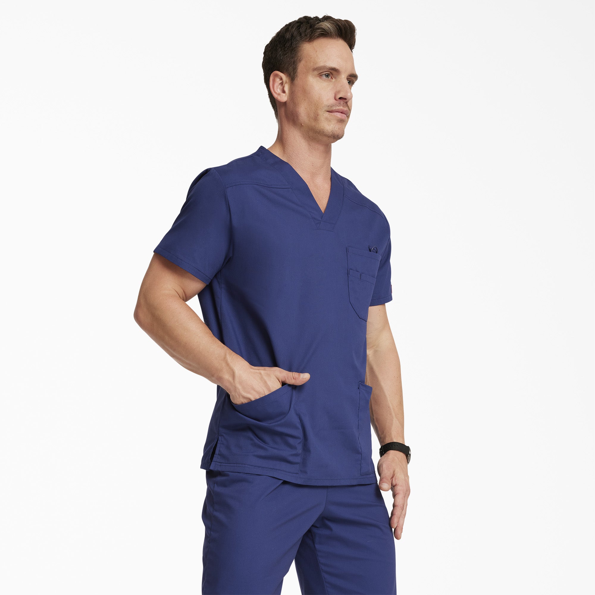 Men's EDS Signature V-Neck Scrub Top - 图片 4