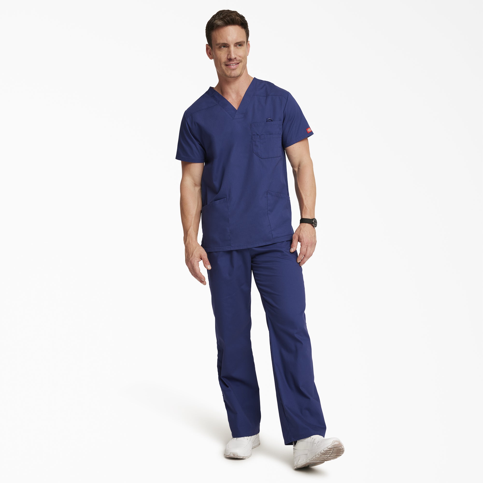 Men's EDS Signature V-Neck Scrub Top - 图片 5
