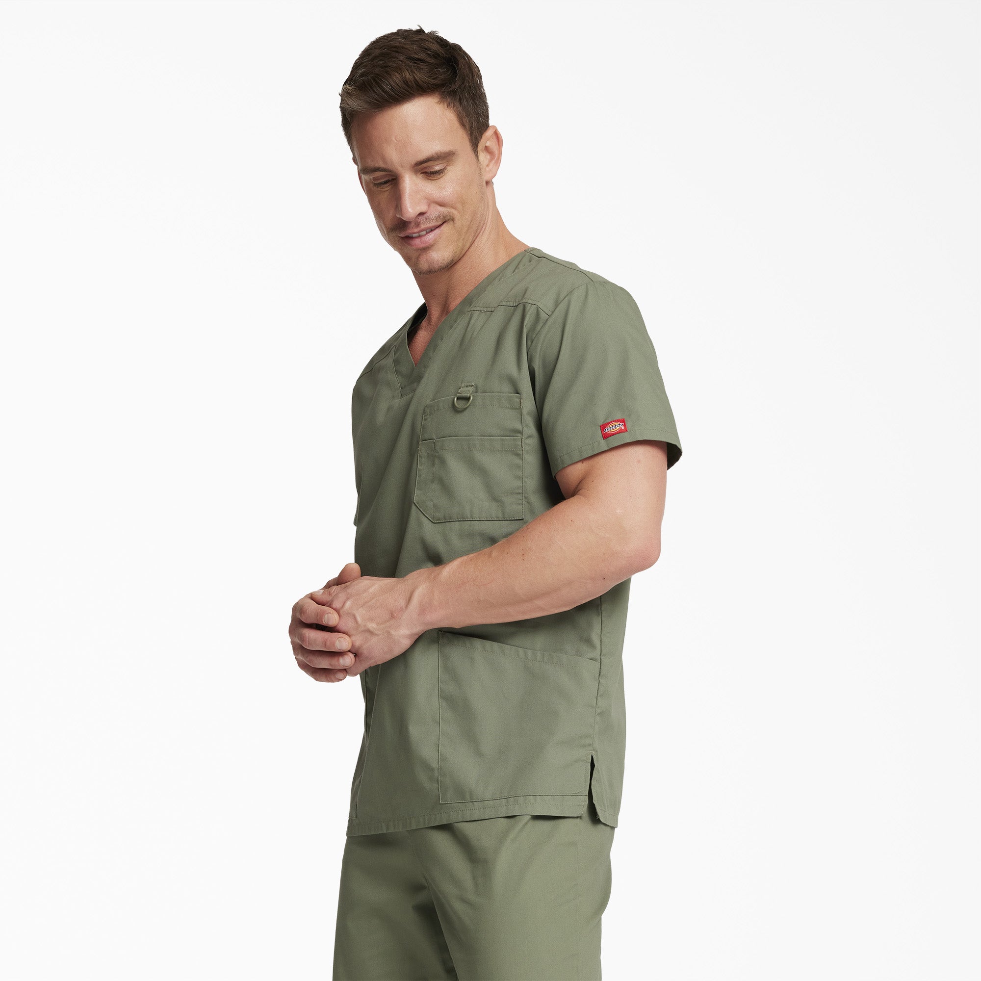 Men's EDS Signature V-Neck Scrub Top - 图片 3