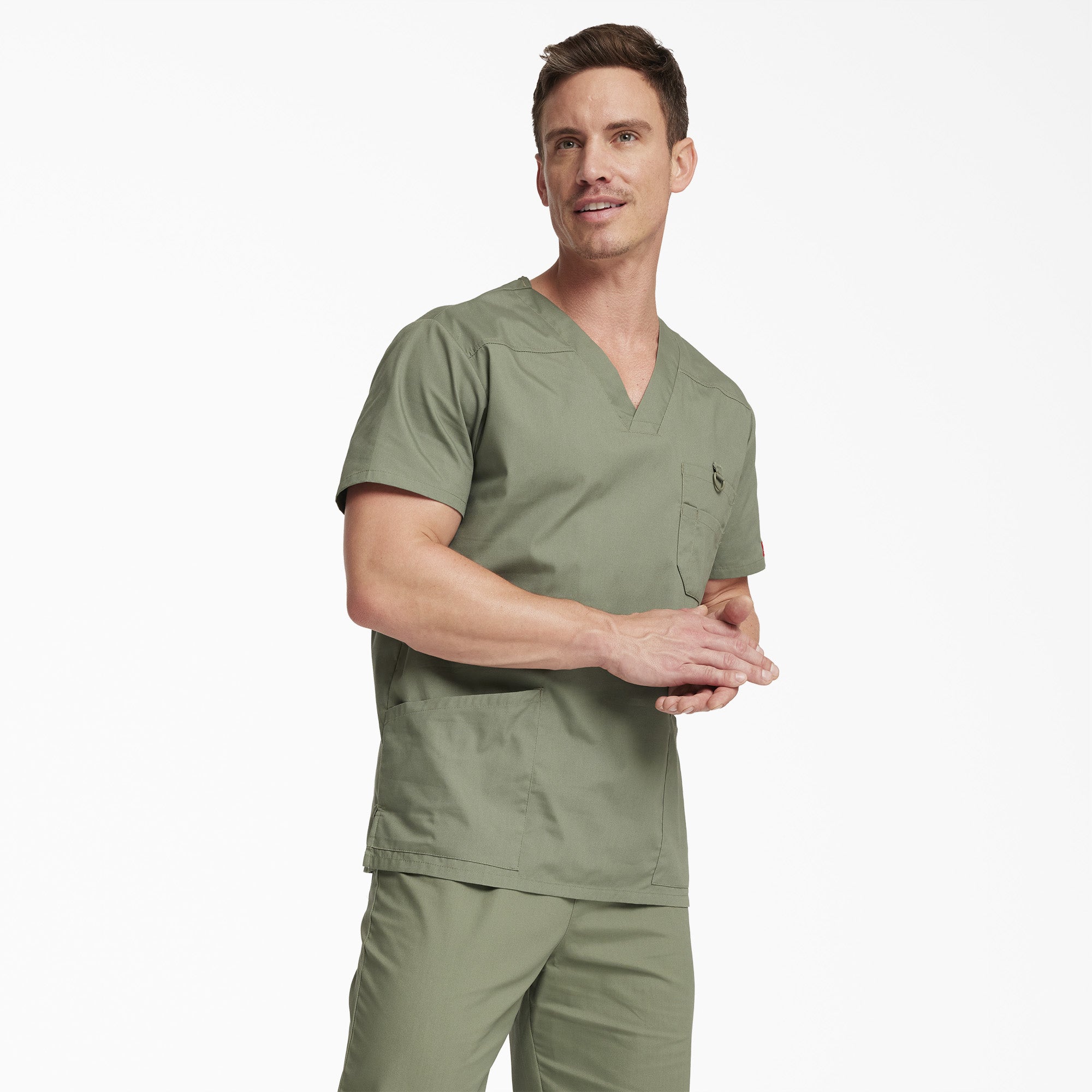 Men's EDS Signature V-Neck Scrub Top - 图片 4