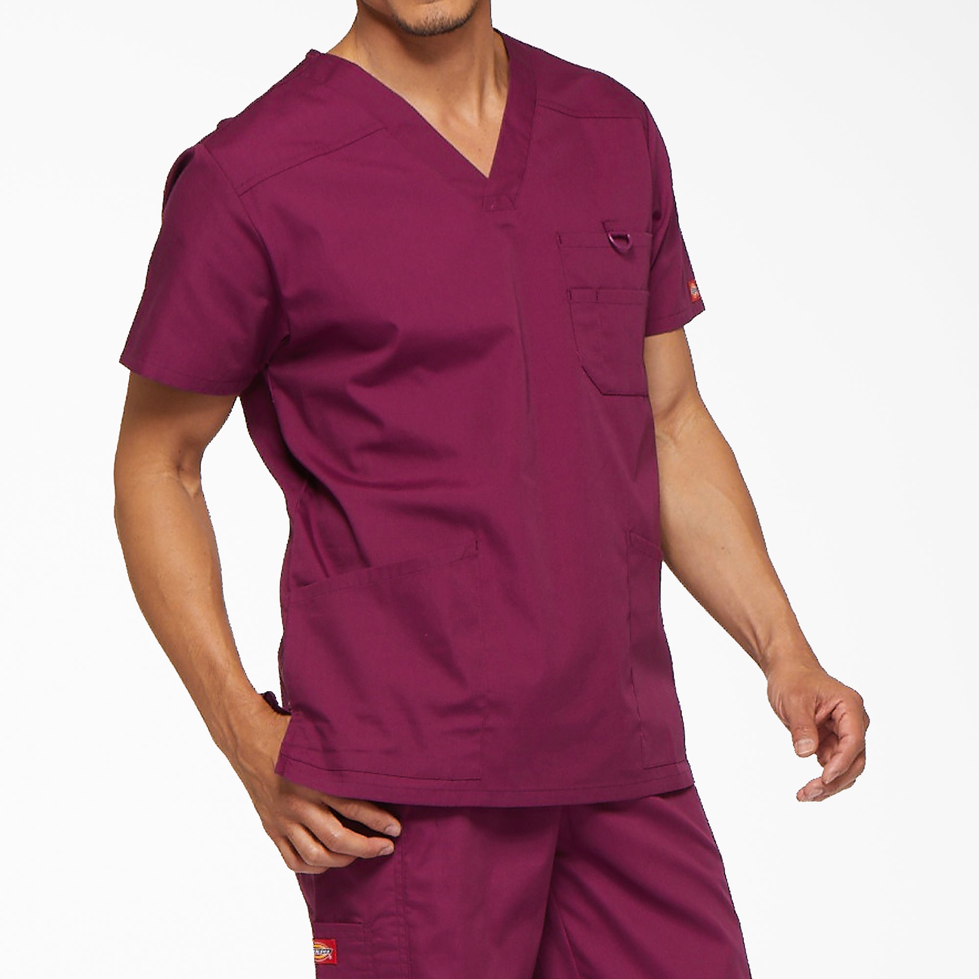 Men's EDS Signature V-Neck Scrub Top - 图片 4