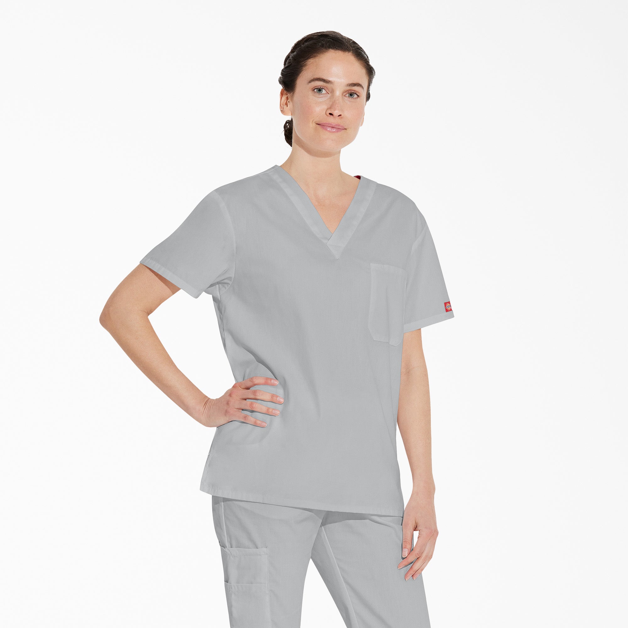 Unisex EDS Signature V-Neck Scrub Top - 图片 4