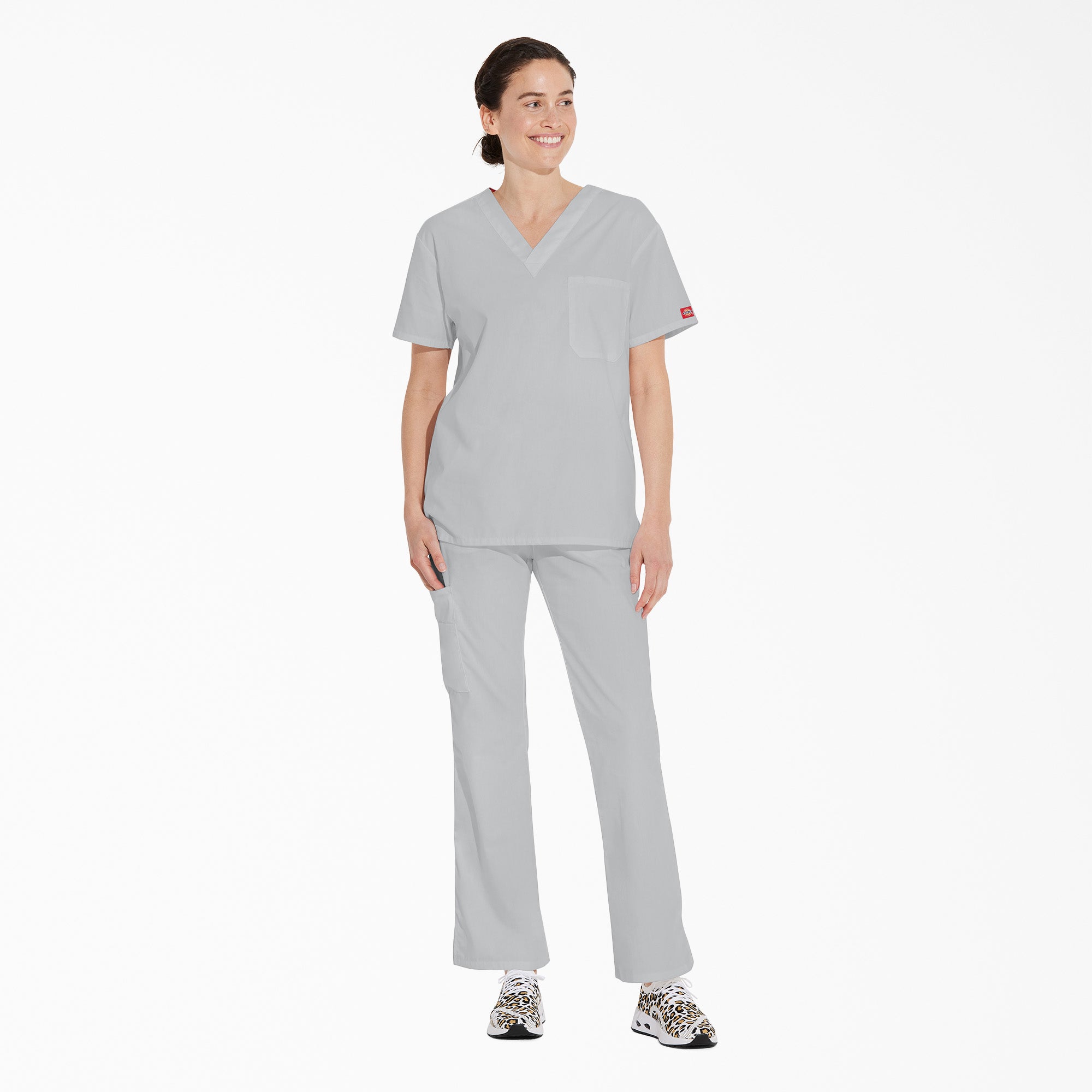 Unisex EDS Signature V-Neck Scrub Top - 图片 5