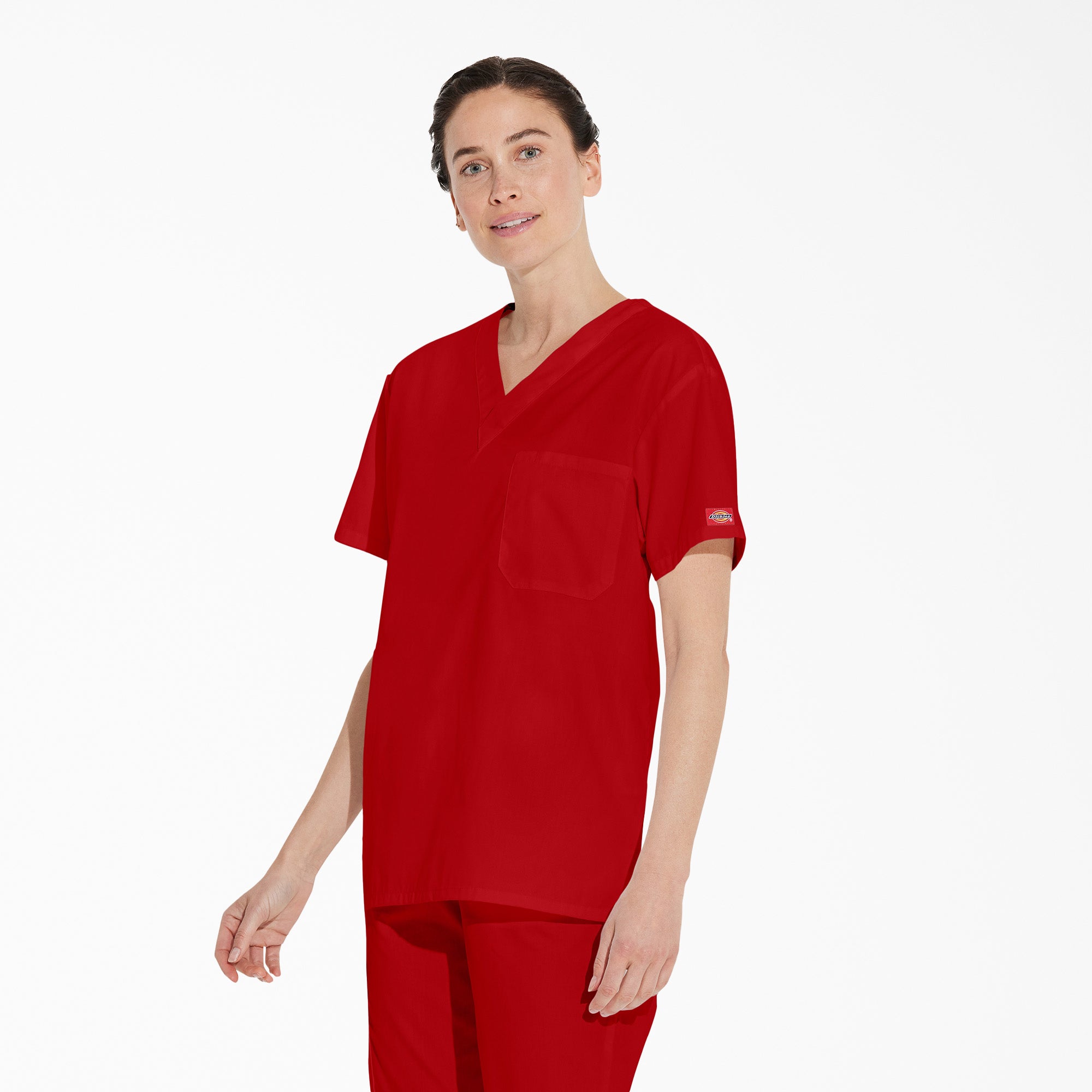 Unisex EDS Signature V-Neck Scrub Top - 图片 3