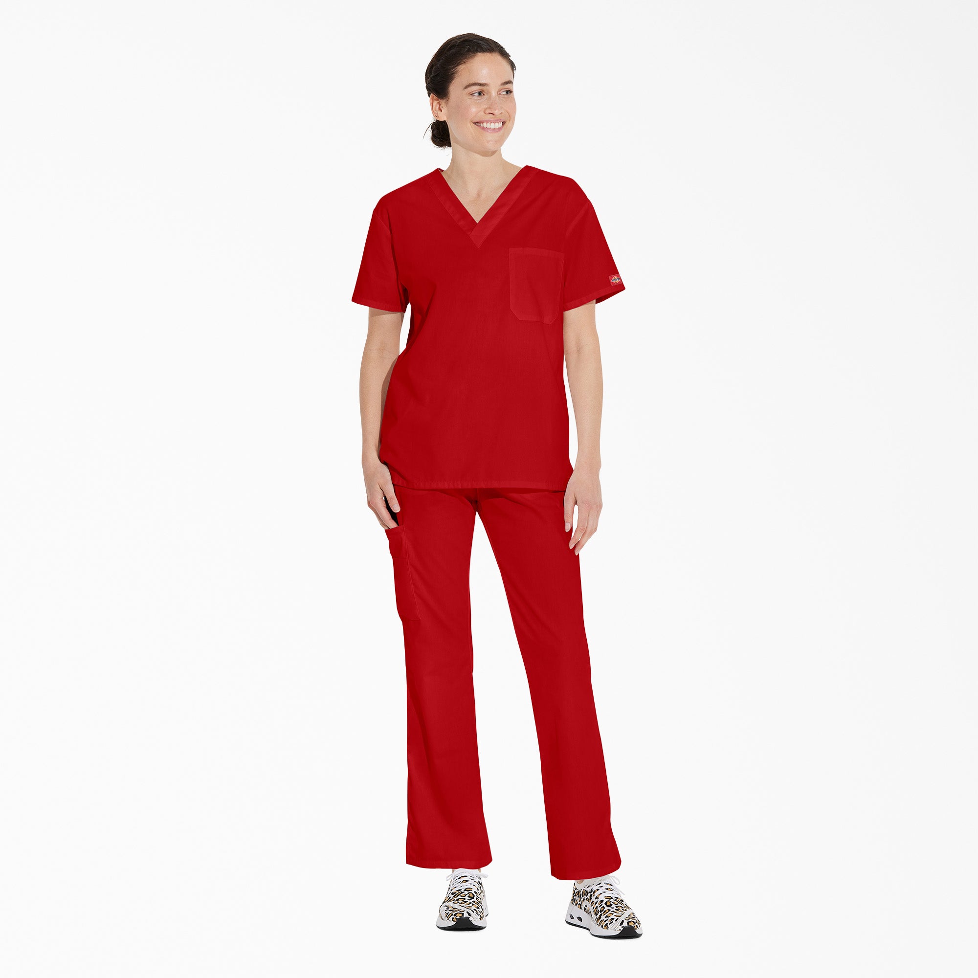 Unisex EDS Signature V-Neck Scrub Top - 图片 4