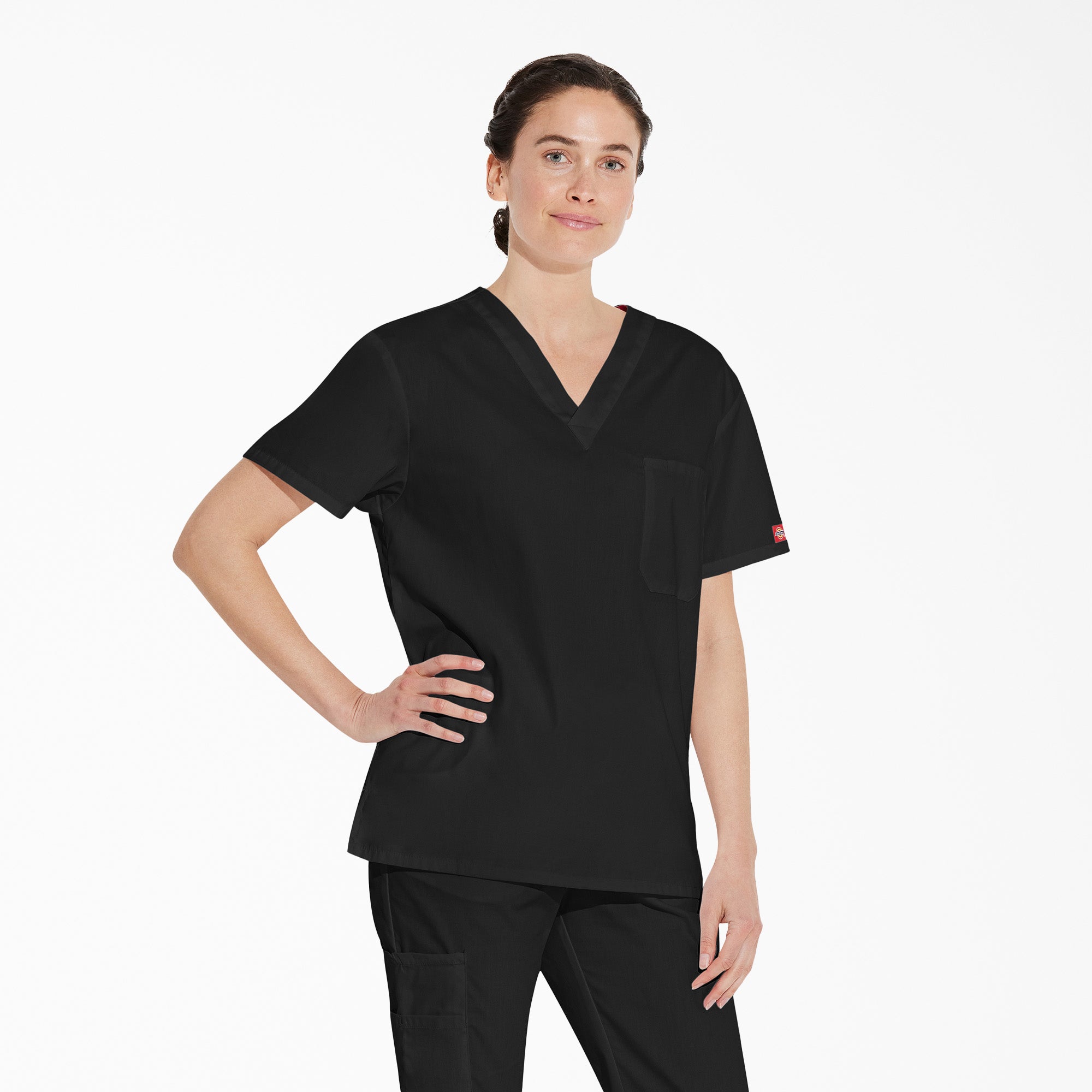 Unisex EDS Signature V-Neck Scrub Top - 图片 4