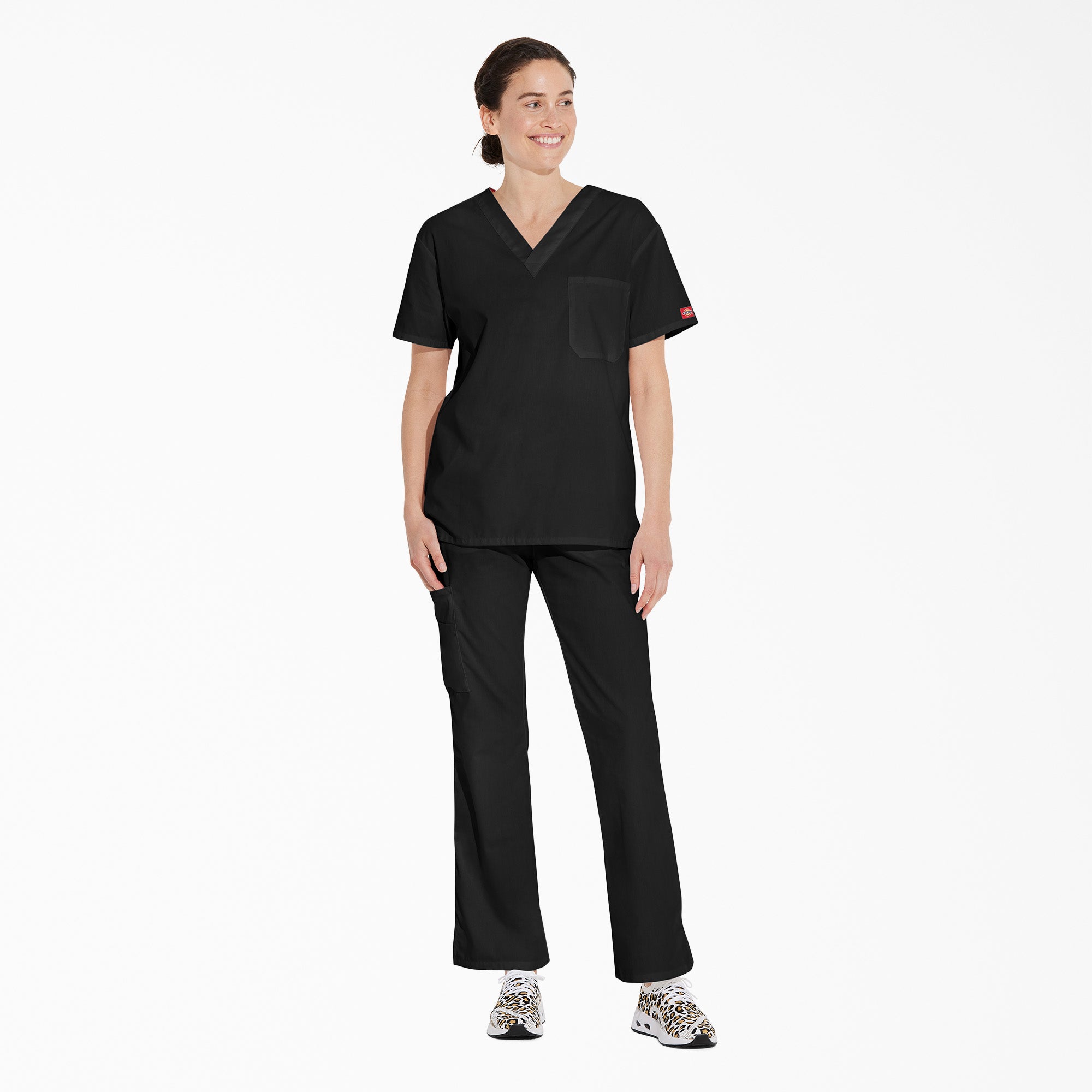Unisex EDS Signature V-Neck Scrub Top - 图片 5