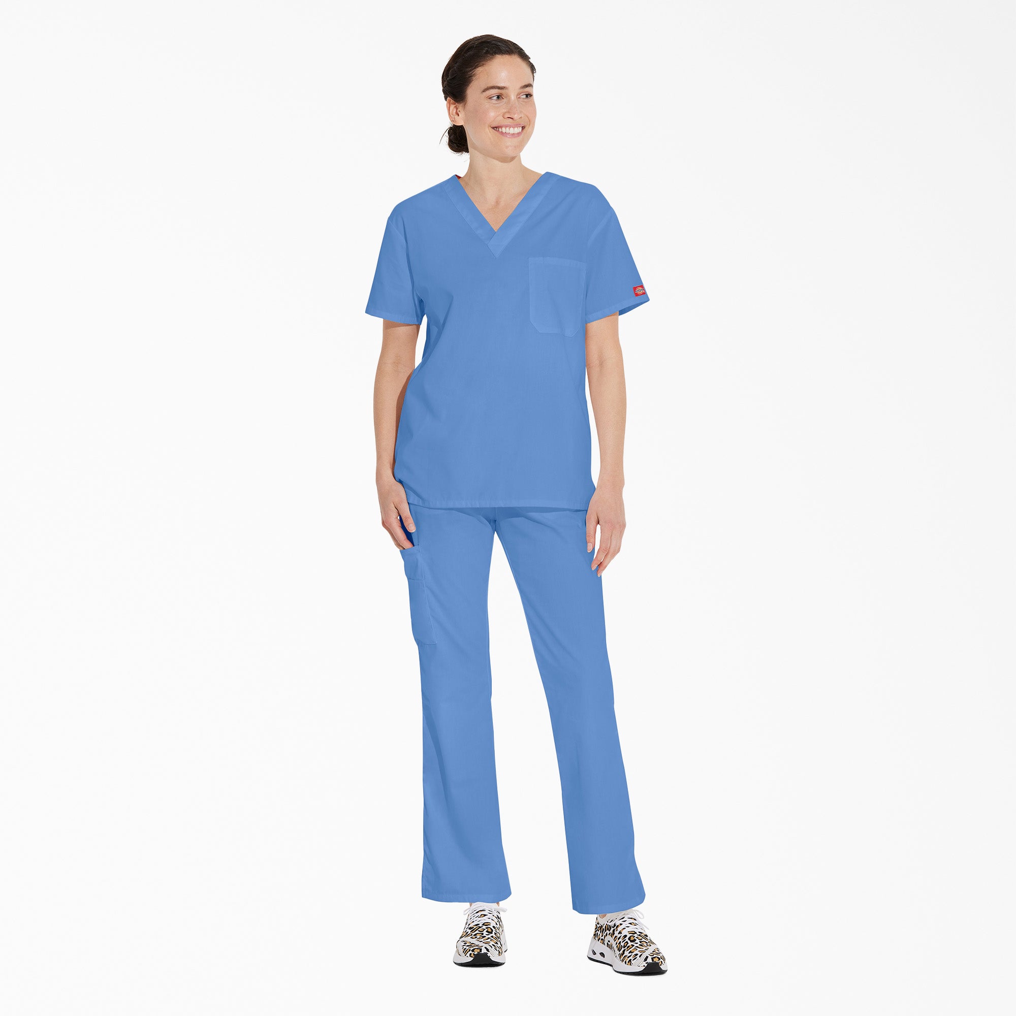 Unisex EDS Signature V-Neck Scrub Top - 图片 5