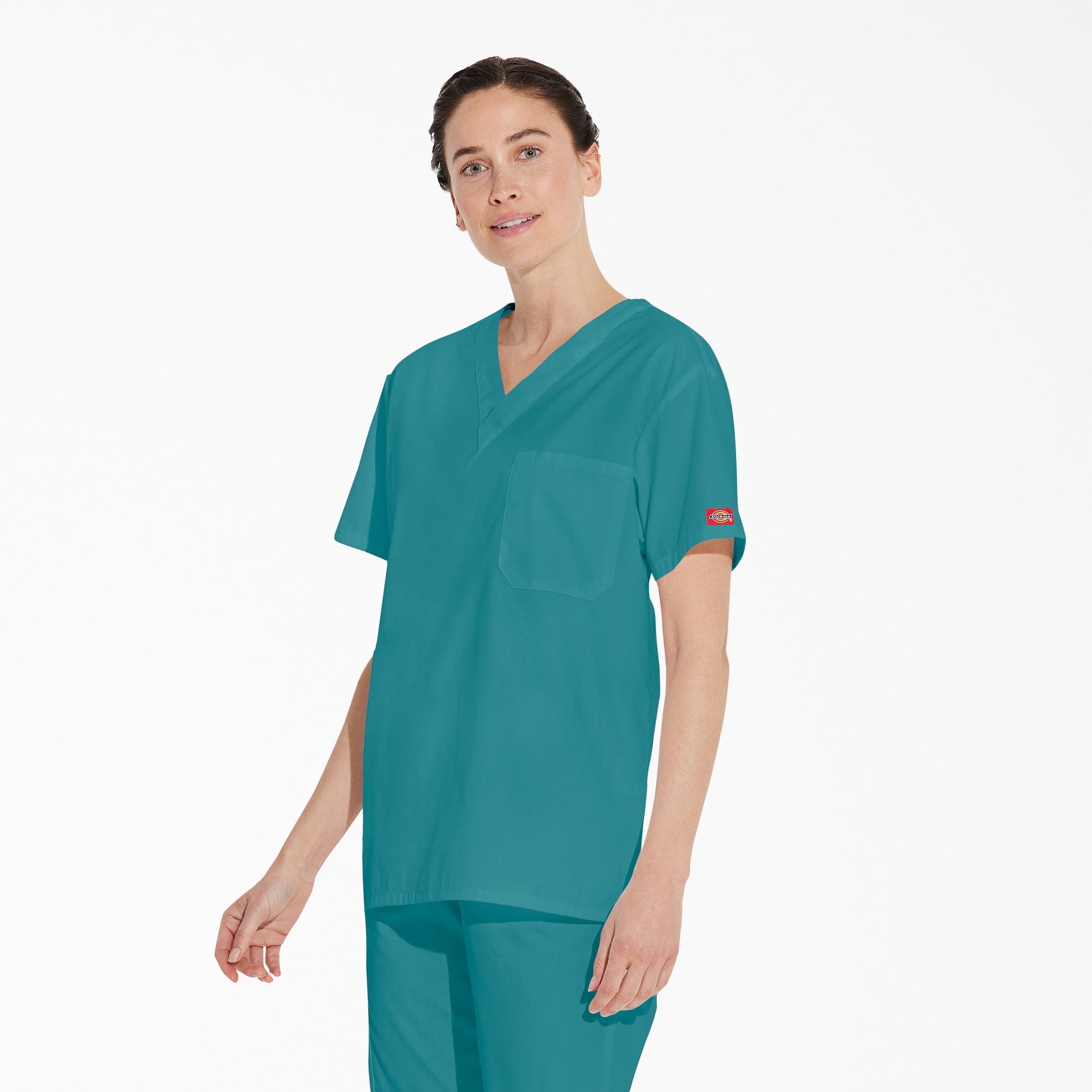 Unisex EDS Signature V-Neck Scrub Top - 图片 3