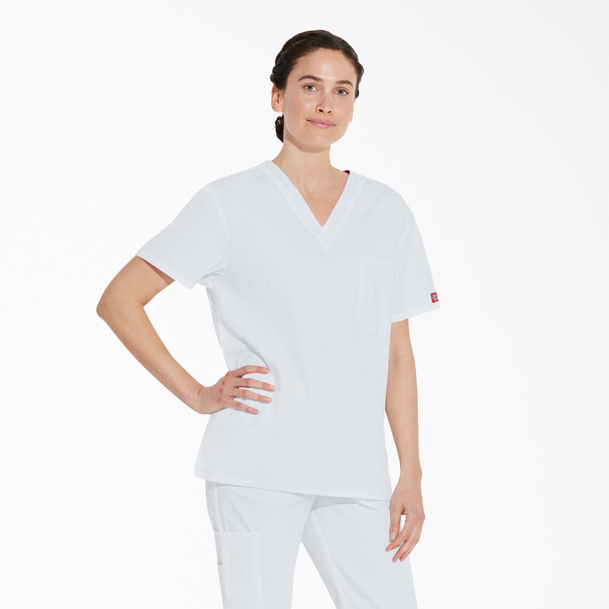 Unisex EDS Signature V-Neck Scrub Top - 图片 4