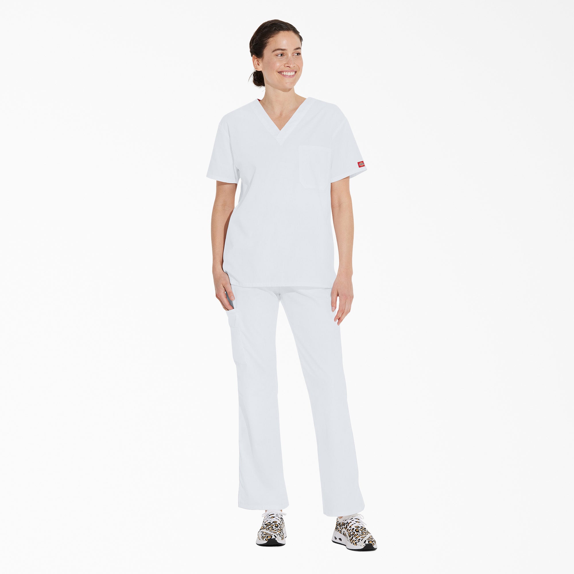 Unisex EDS Signature V-Neck Scrub Top - 图片 5