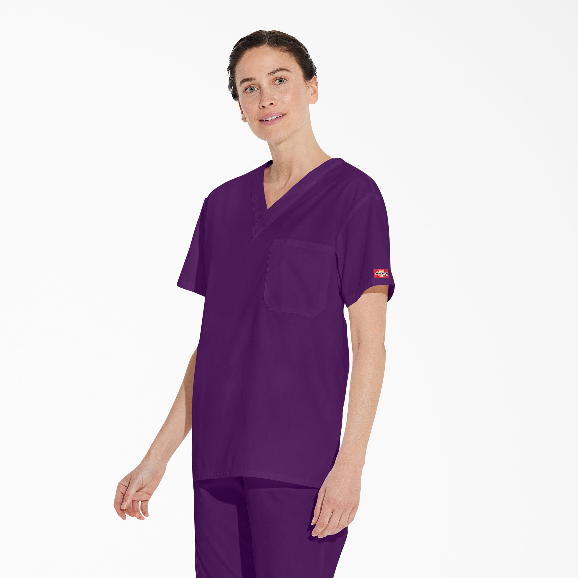 Unisex EDS Signature V-Neck Scrub Top - 图片 3