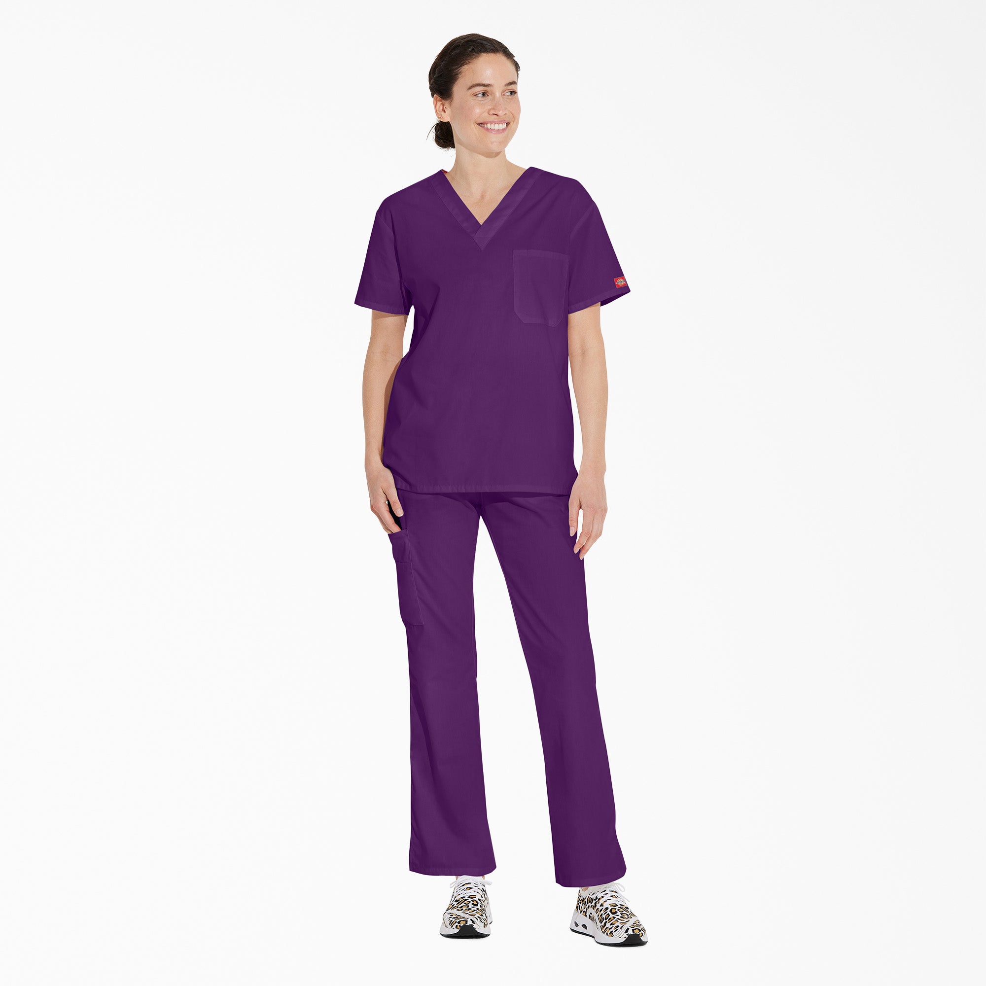 Unisex EDS Signature V-Neck Scrub Top - 图片 5