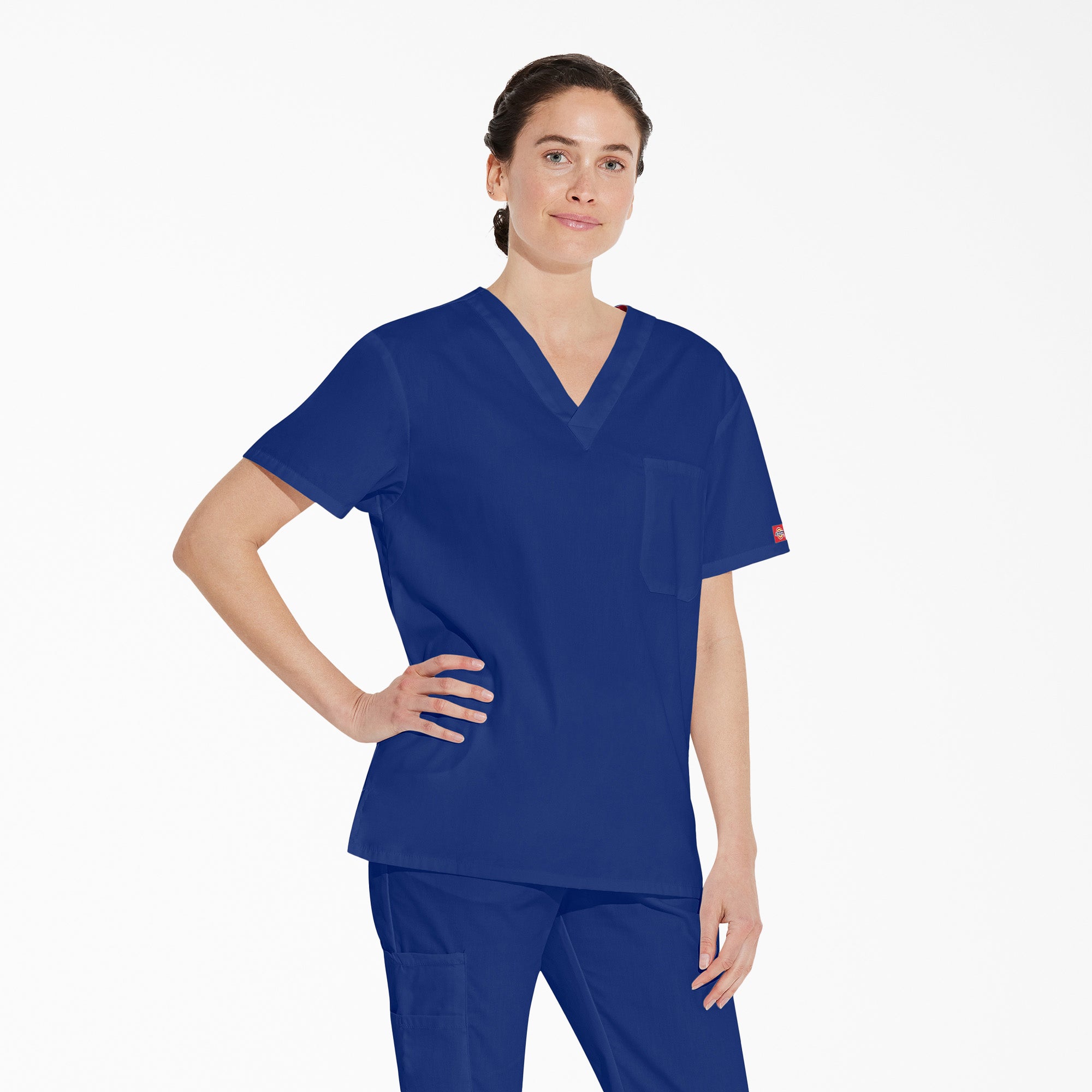 Unisex EDS Signature V-Neck Scrub Top - 图片 4