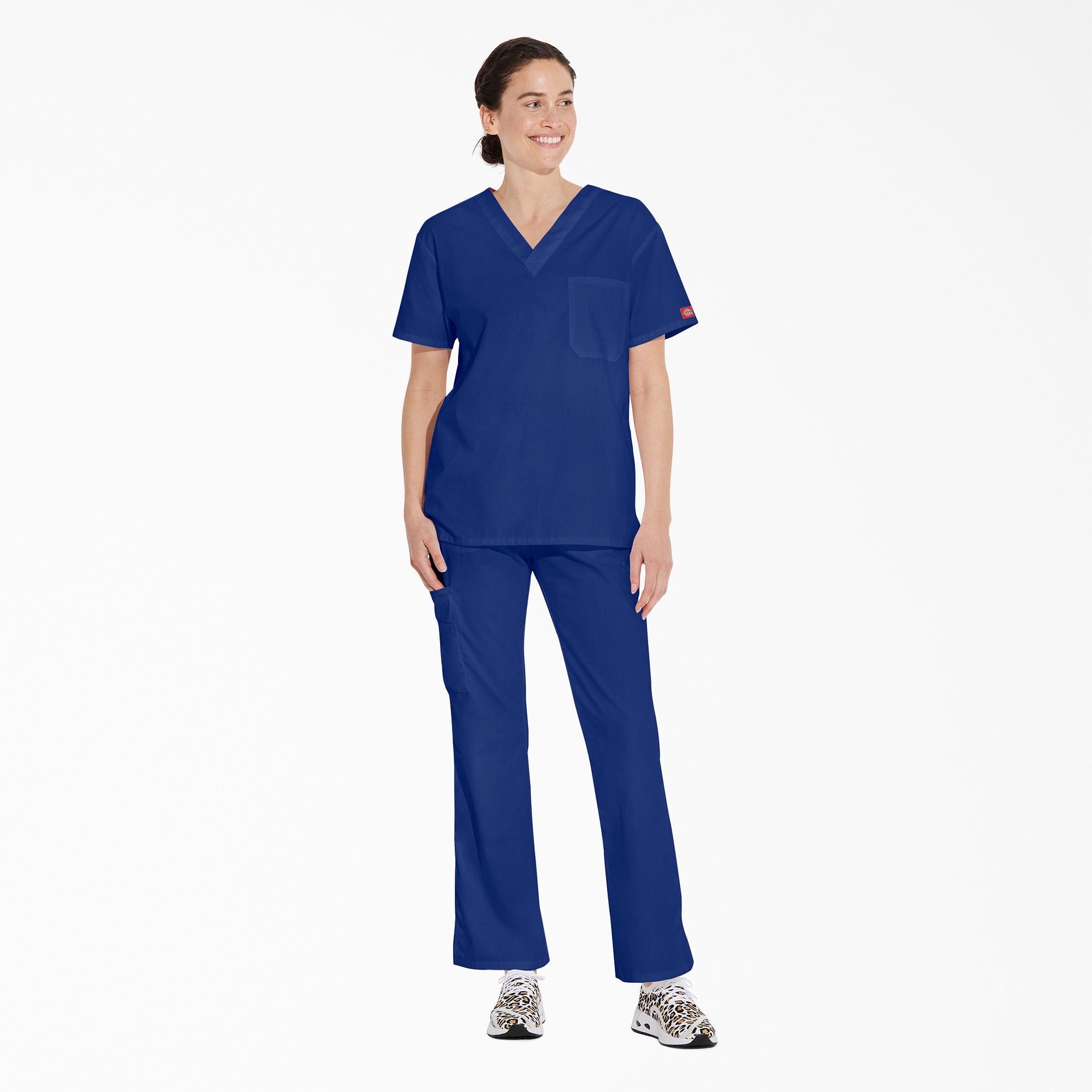 Unisex EDS Signature V-Neck Scrub Top - 图片 5