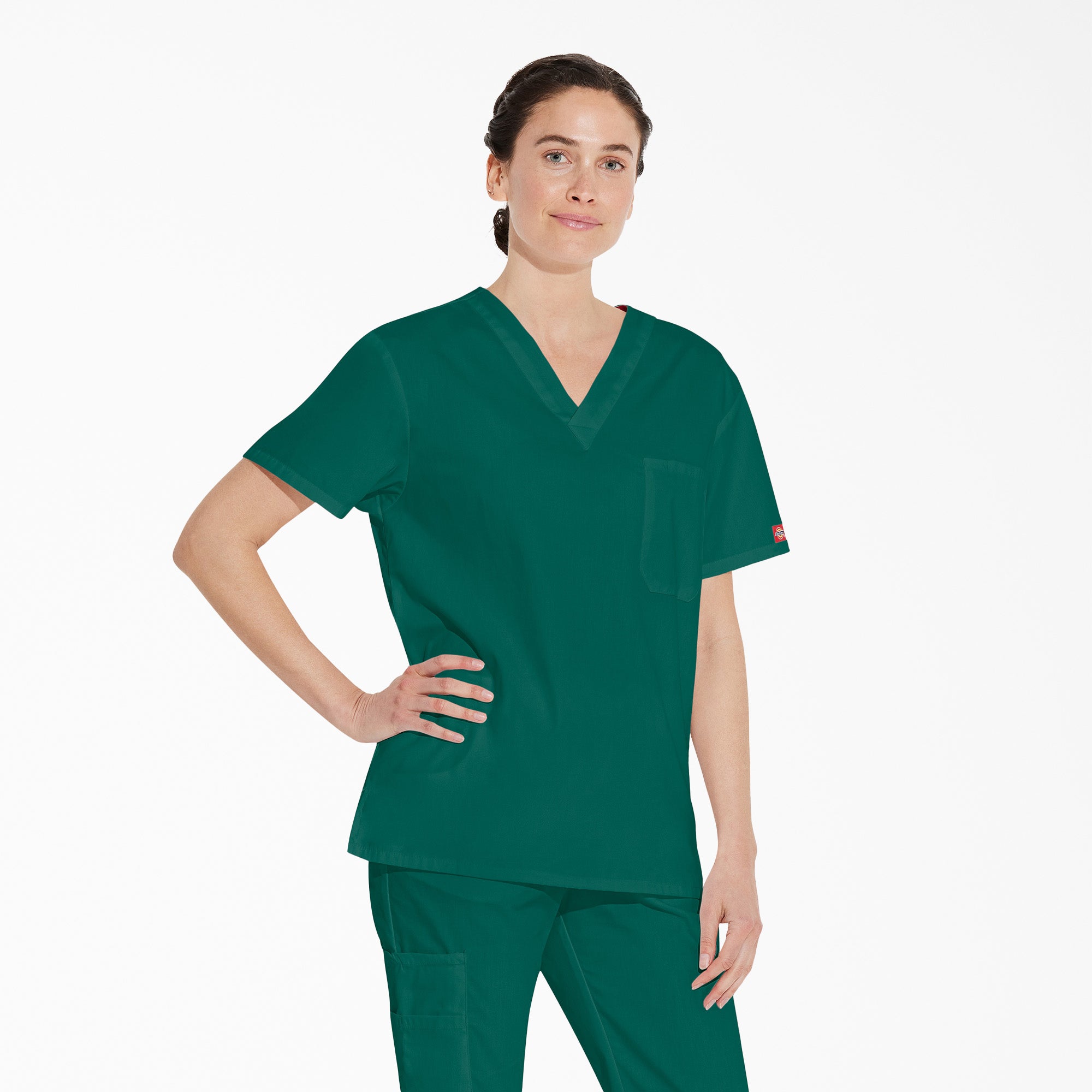 Unisex EDS Signature V-Neck Scrub Top - 图片 4