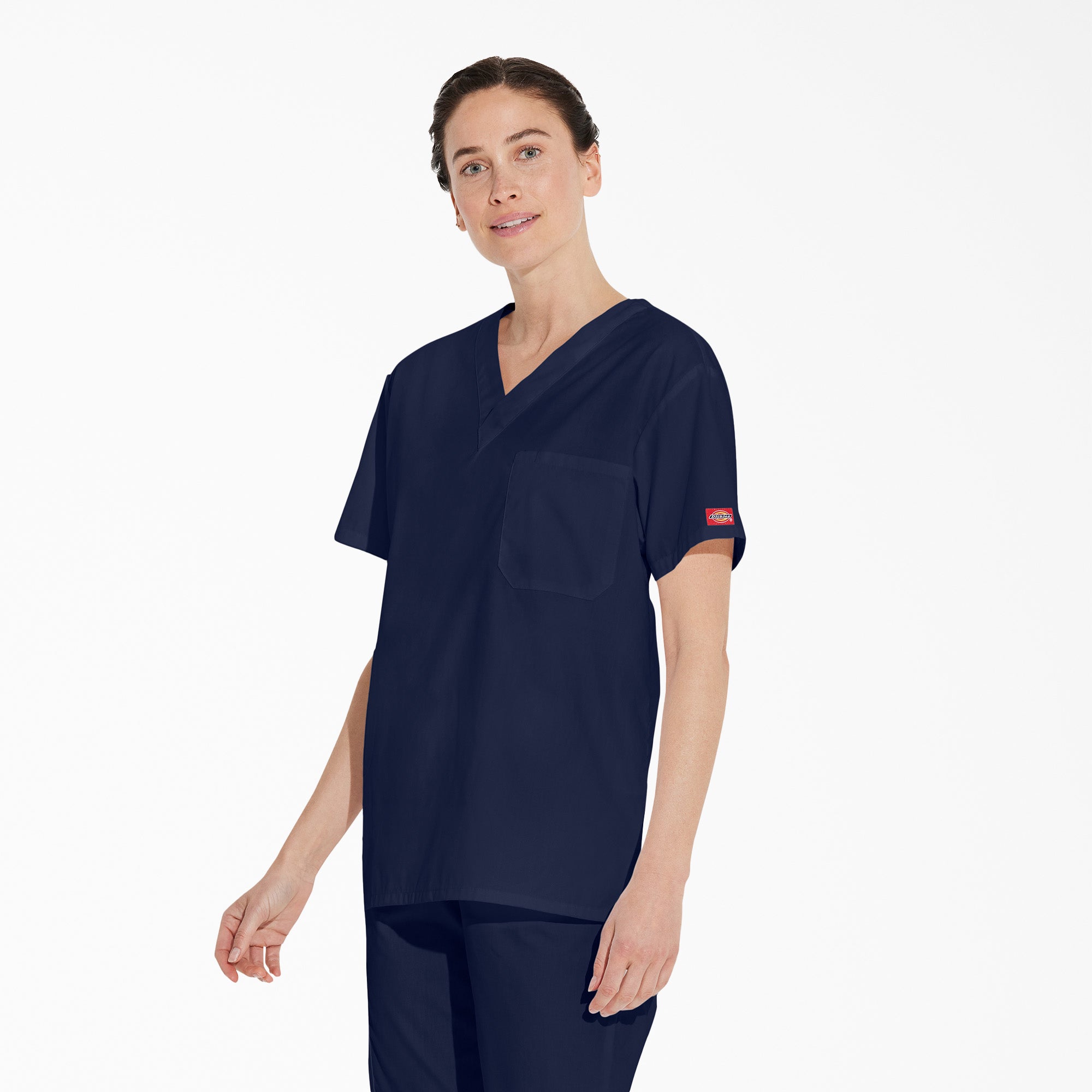 Unisex EDS Signature V-Neck Scrub Top - 图片 3