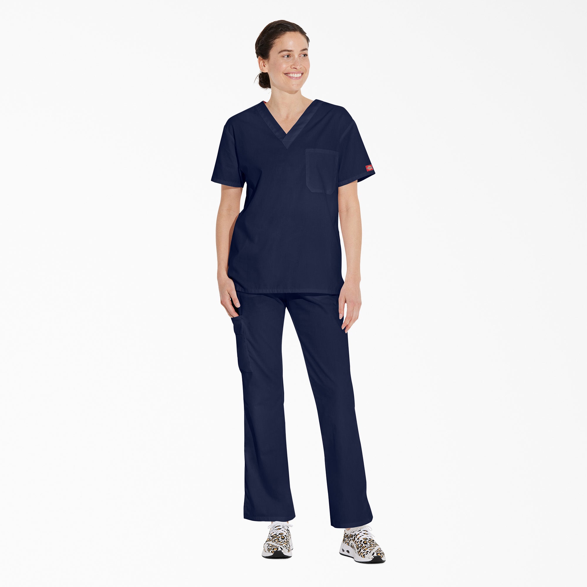 Unisex EDS Signature V-Neck Scrub Top - 图片 5