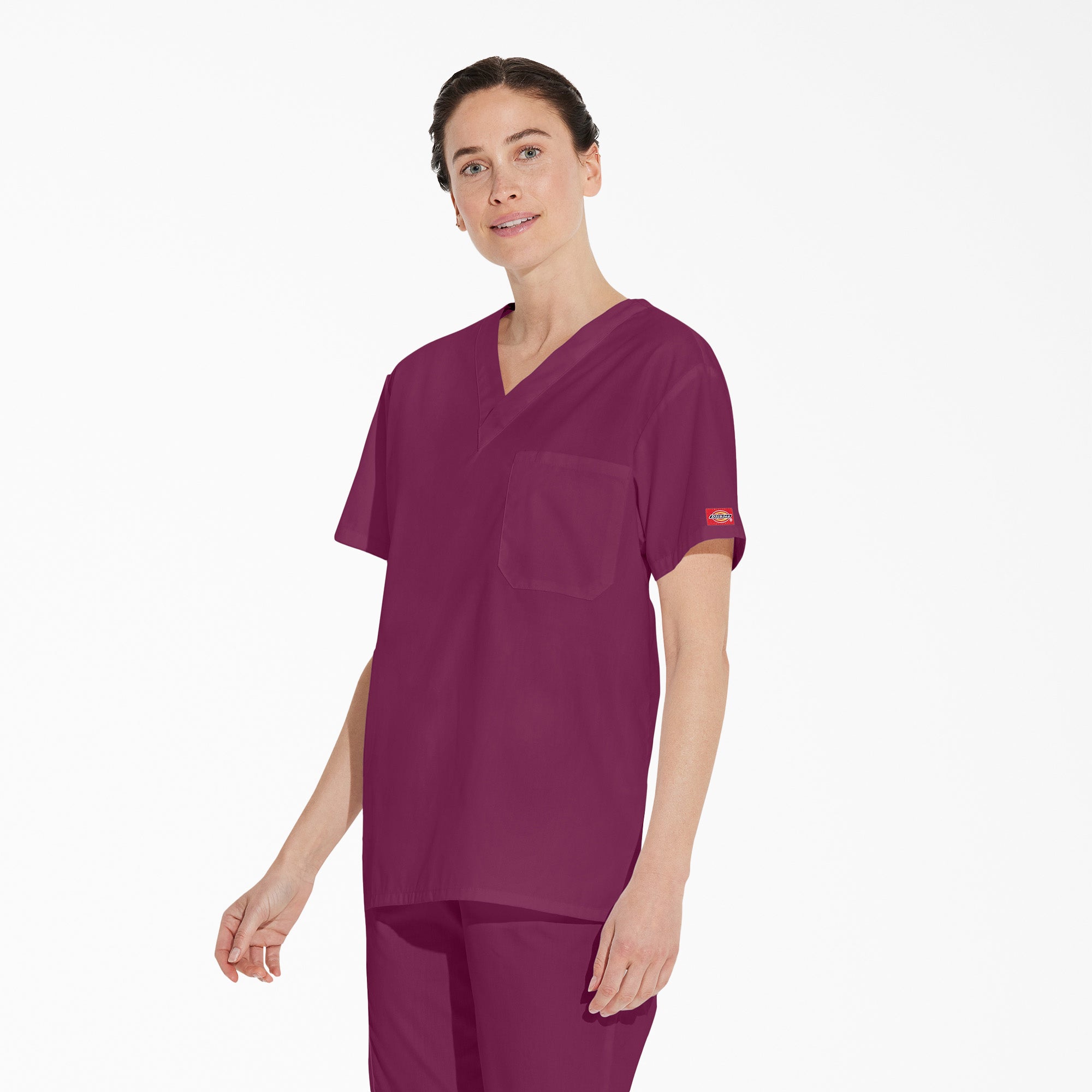 Unisex EDS Signature V-Neck Scrub Top - 图片 3