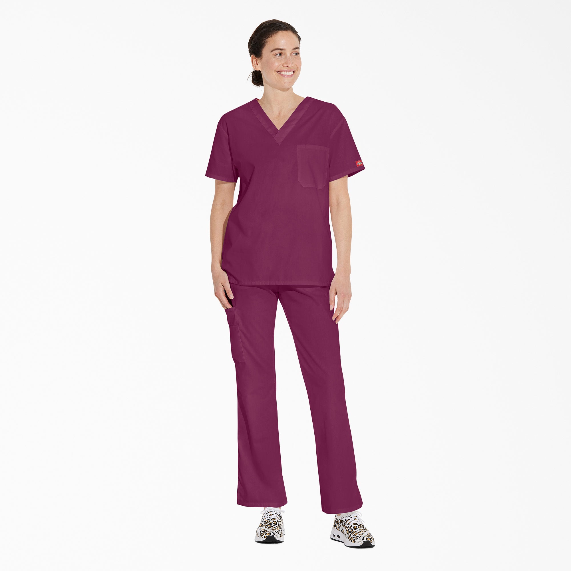 Unisex EDS Signature V-Neck Scrub Top - 图片 5