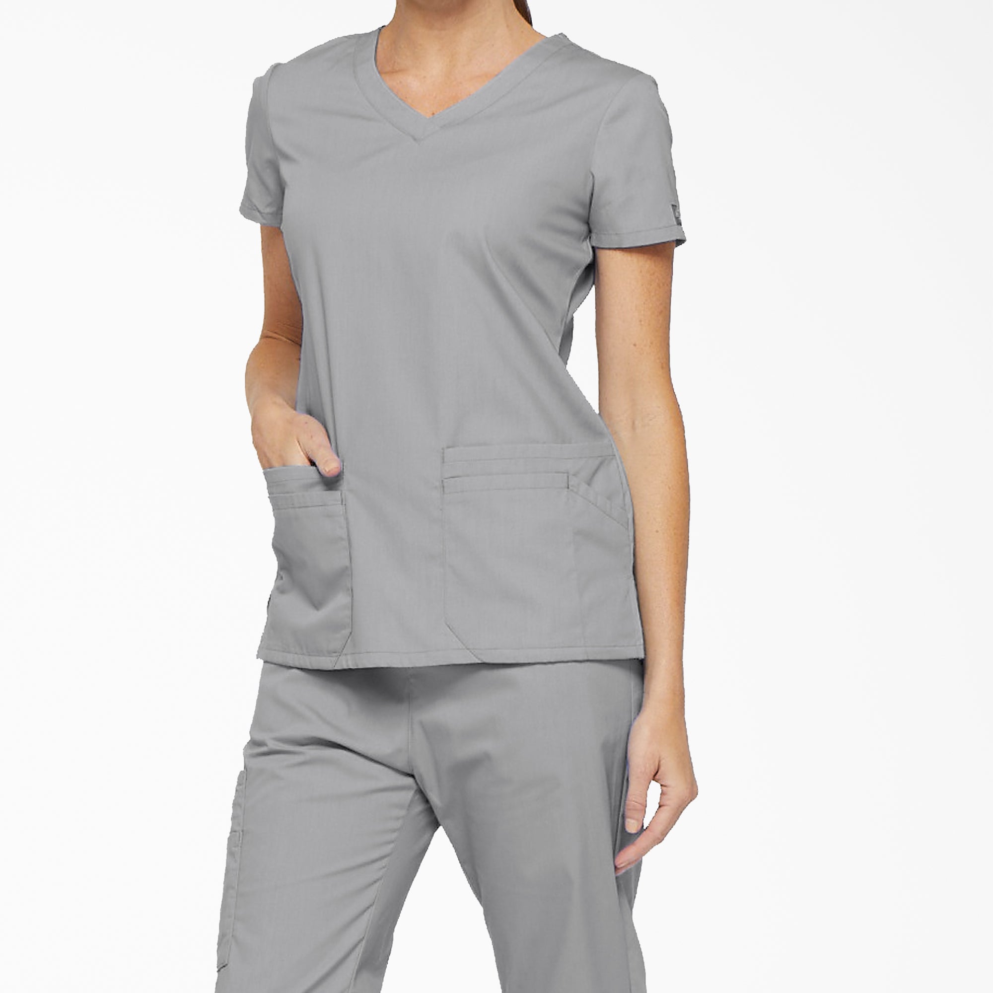 Women's EDS Signature V-Neck Scrub Top - 图片 3