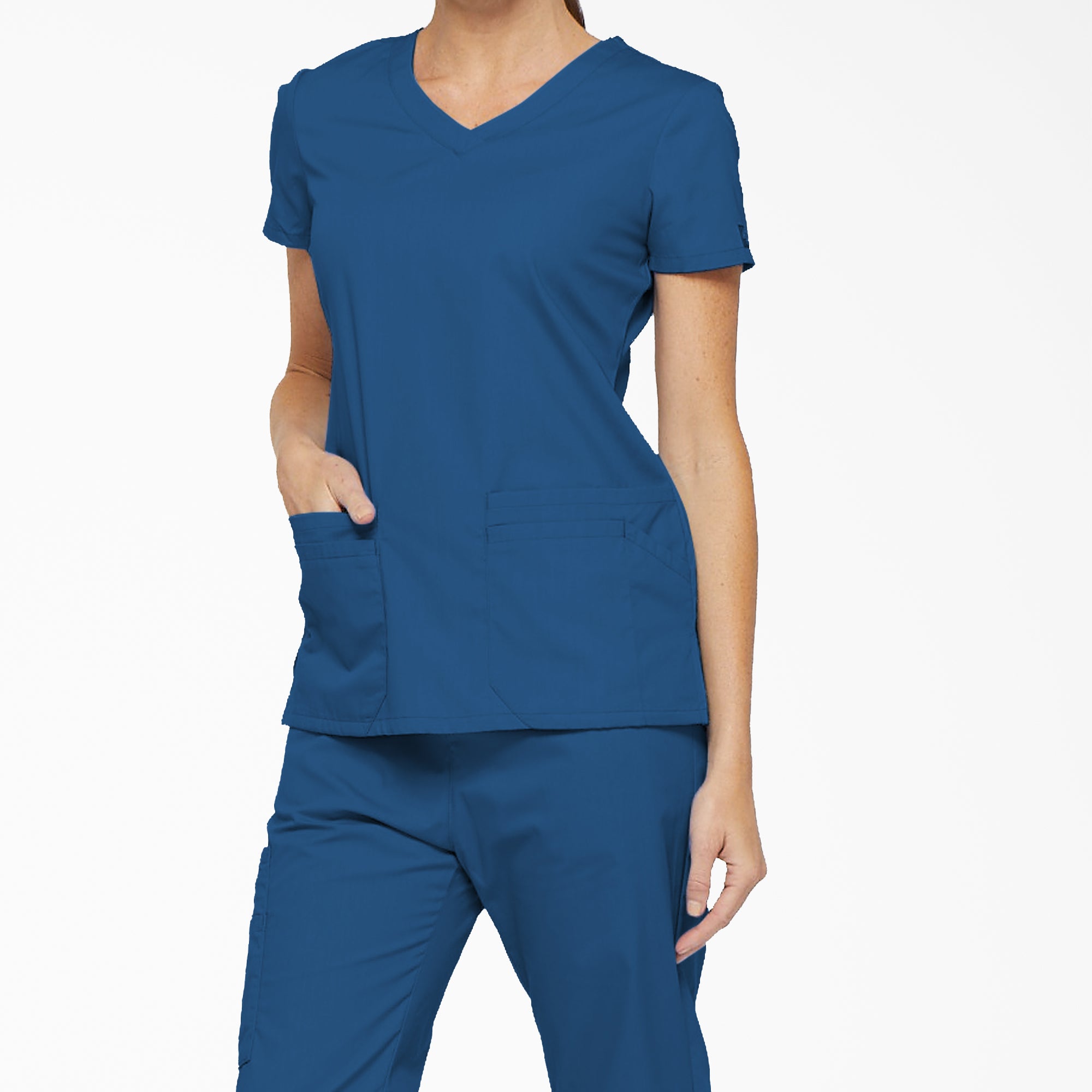 Women's EDS Signature V-Neck Scrub Top - 图片 3