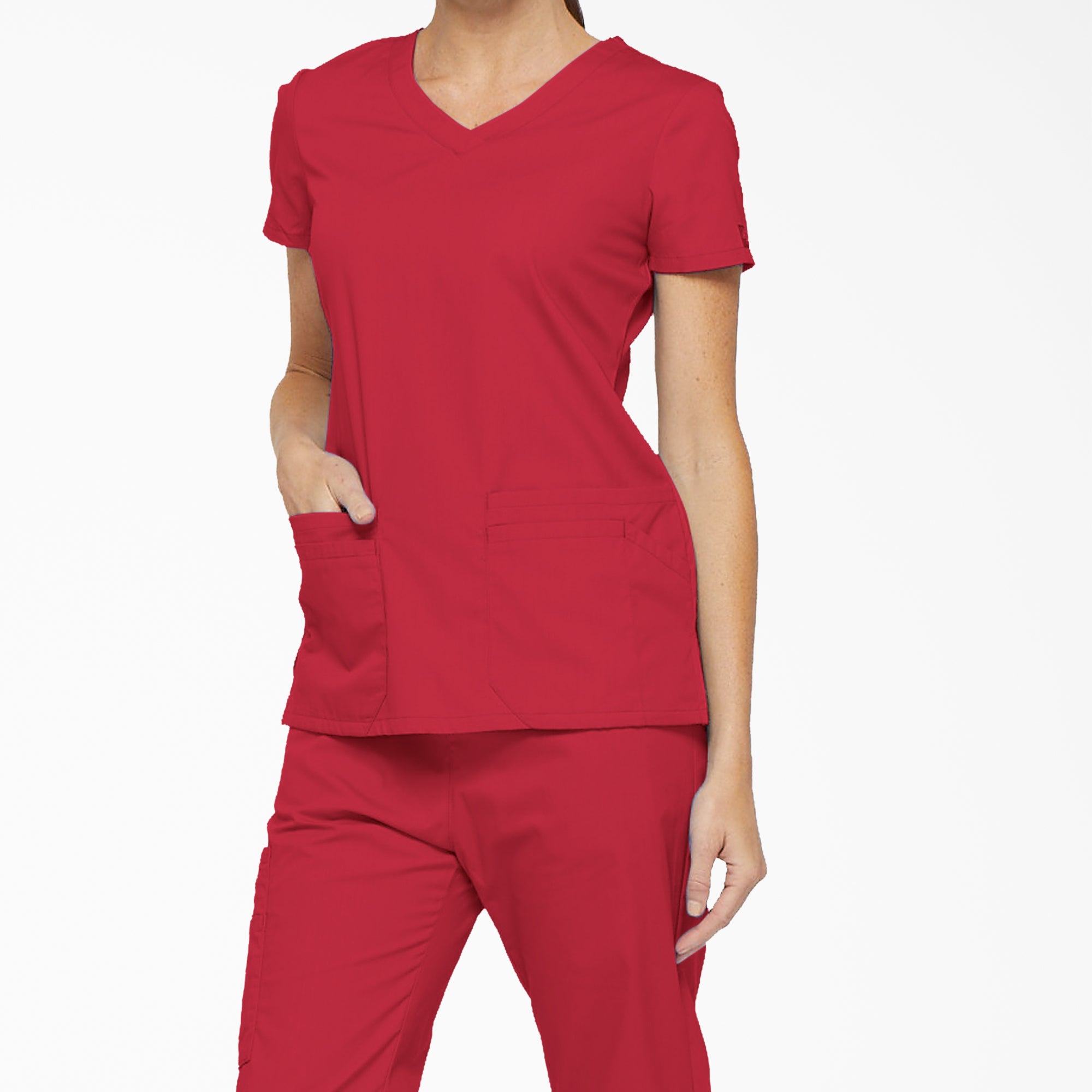 Women's EDS Signature V-Neck Scrub Top - 图片 3