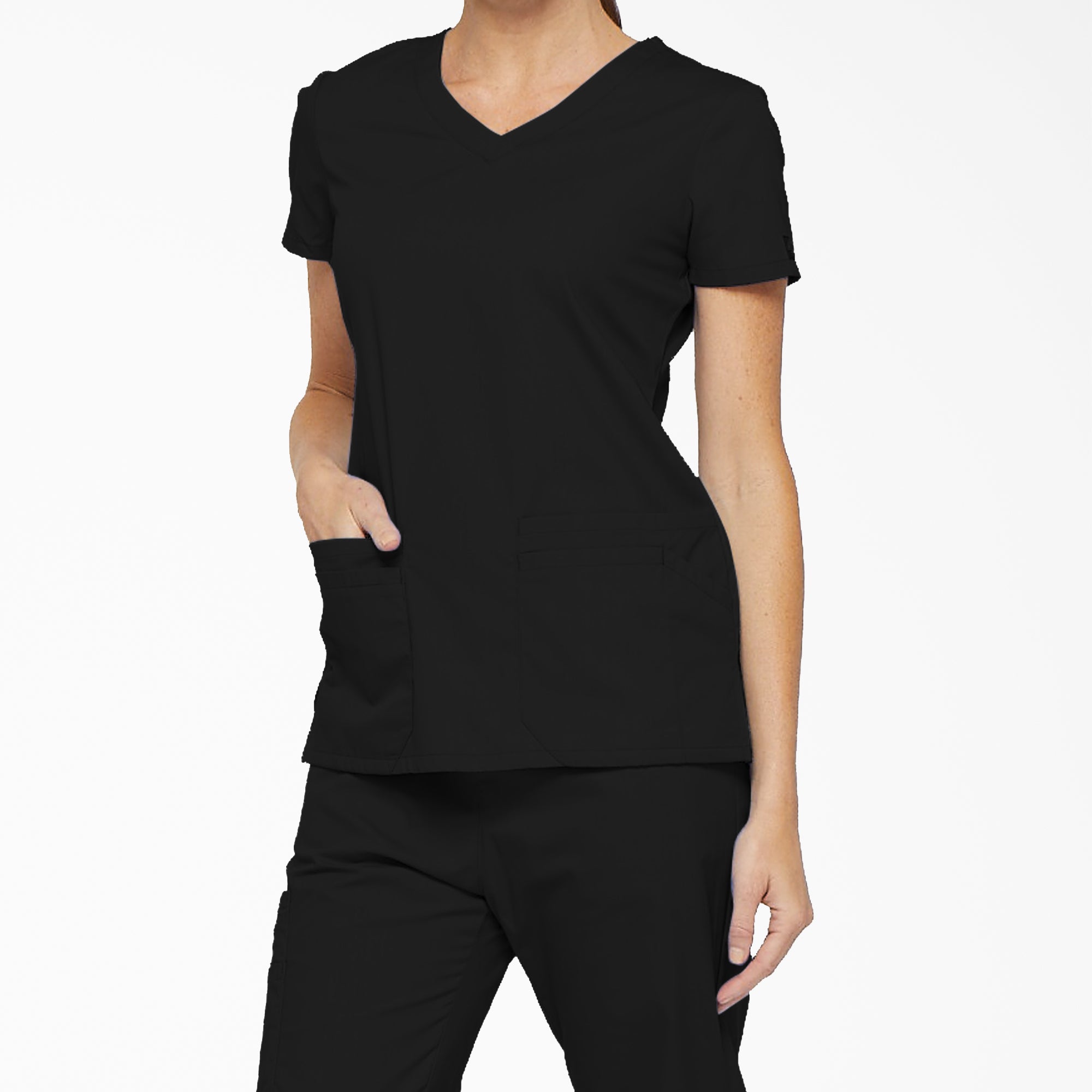 Women's EDS Signature V-Neck Scrub Top - 图片 3