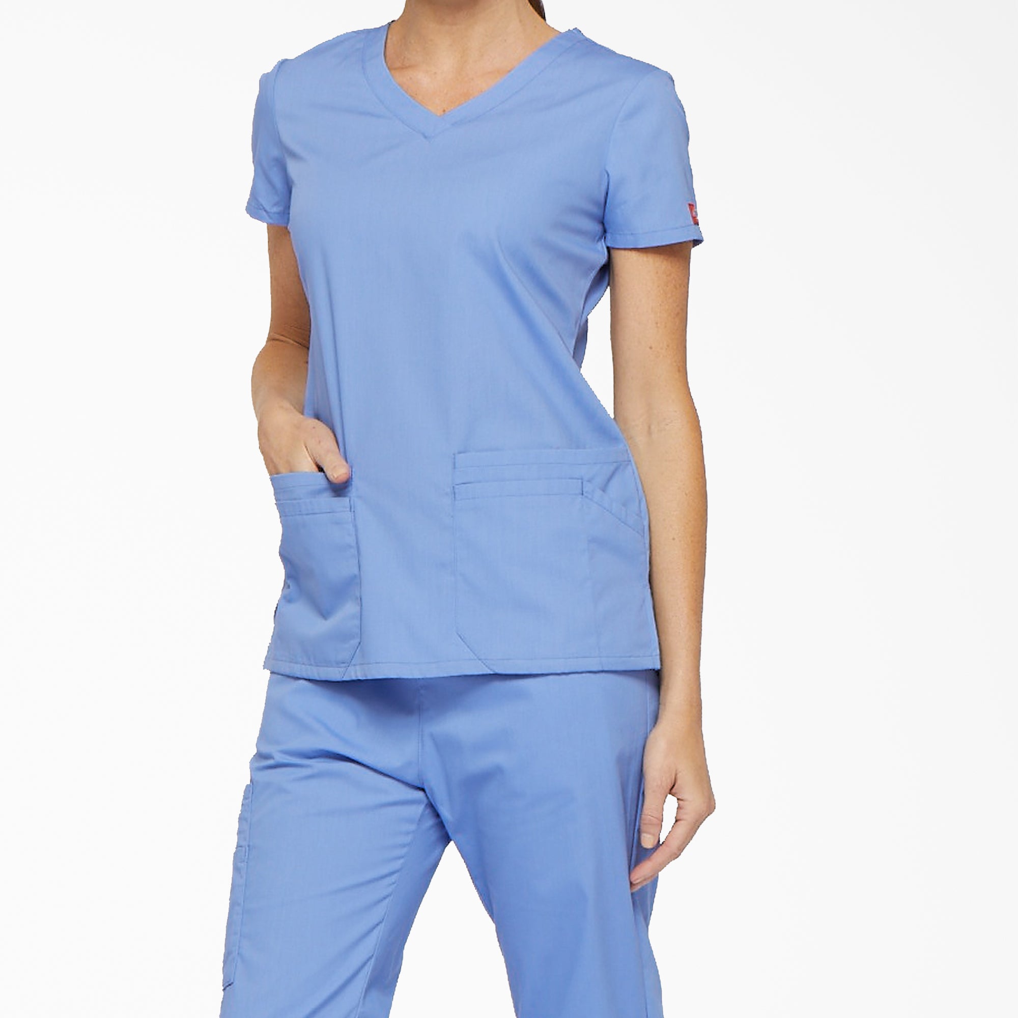 Women's EDS Signature V-Neck Scrub Top - 图片 3