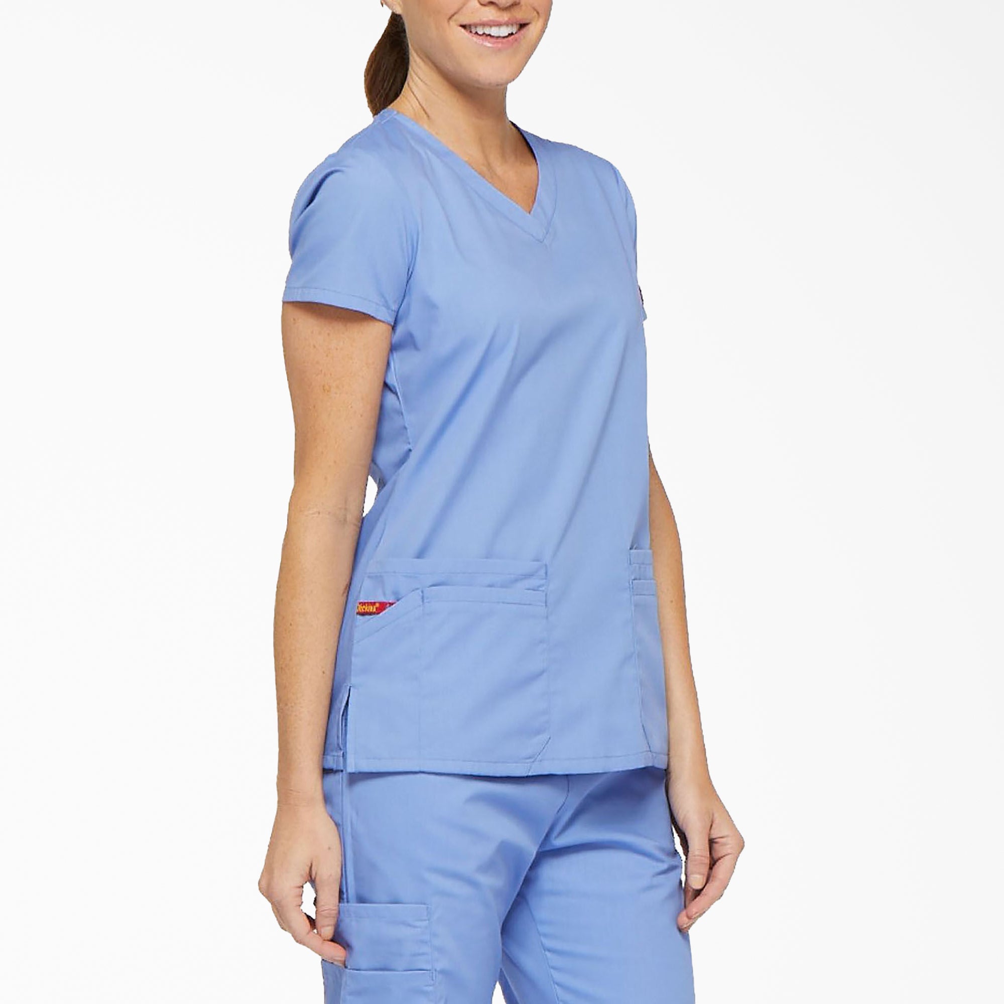Women's EDS Signature V-Neck Scrub Top - 图片 4