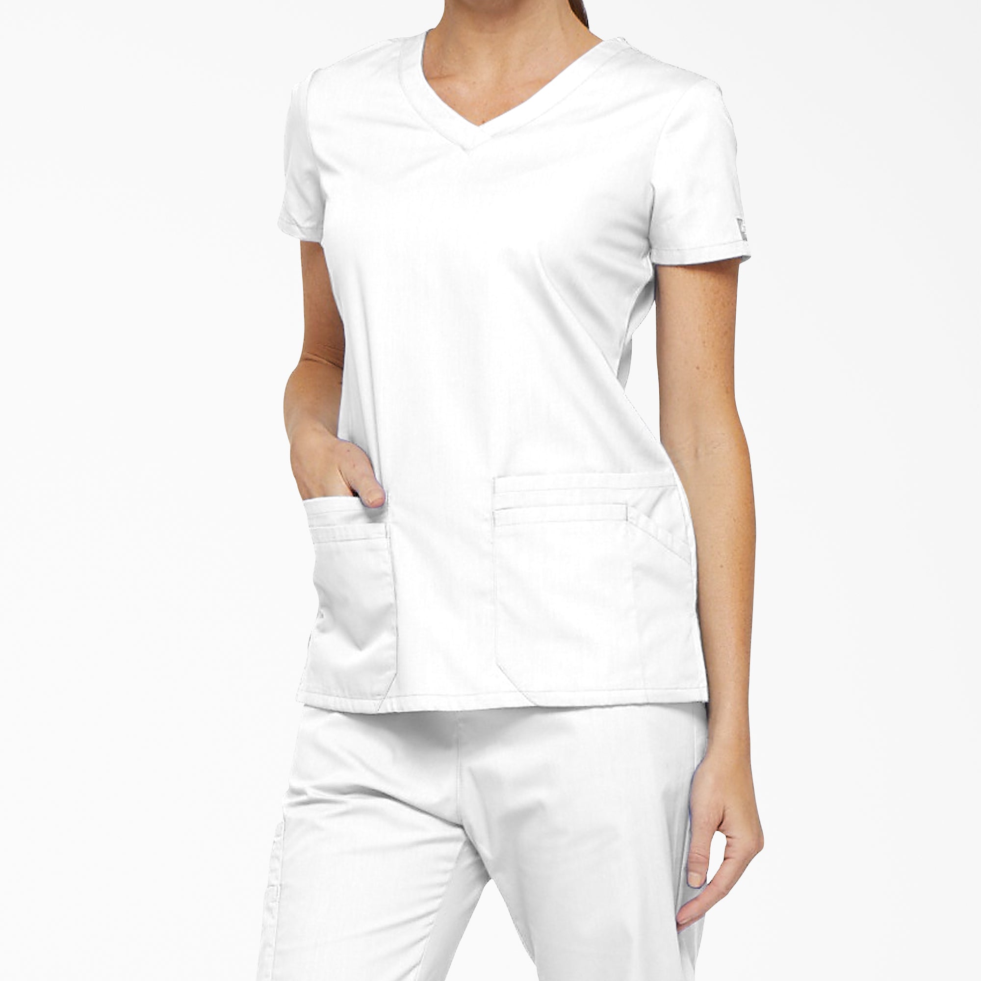 Women's EDS Signature V-Neck Scrub Top - 图片 3