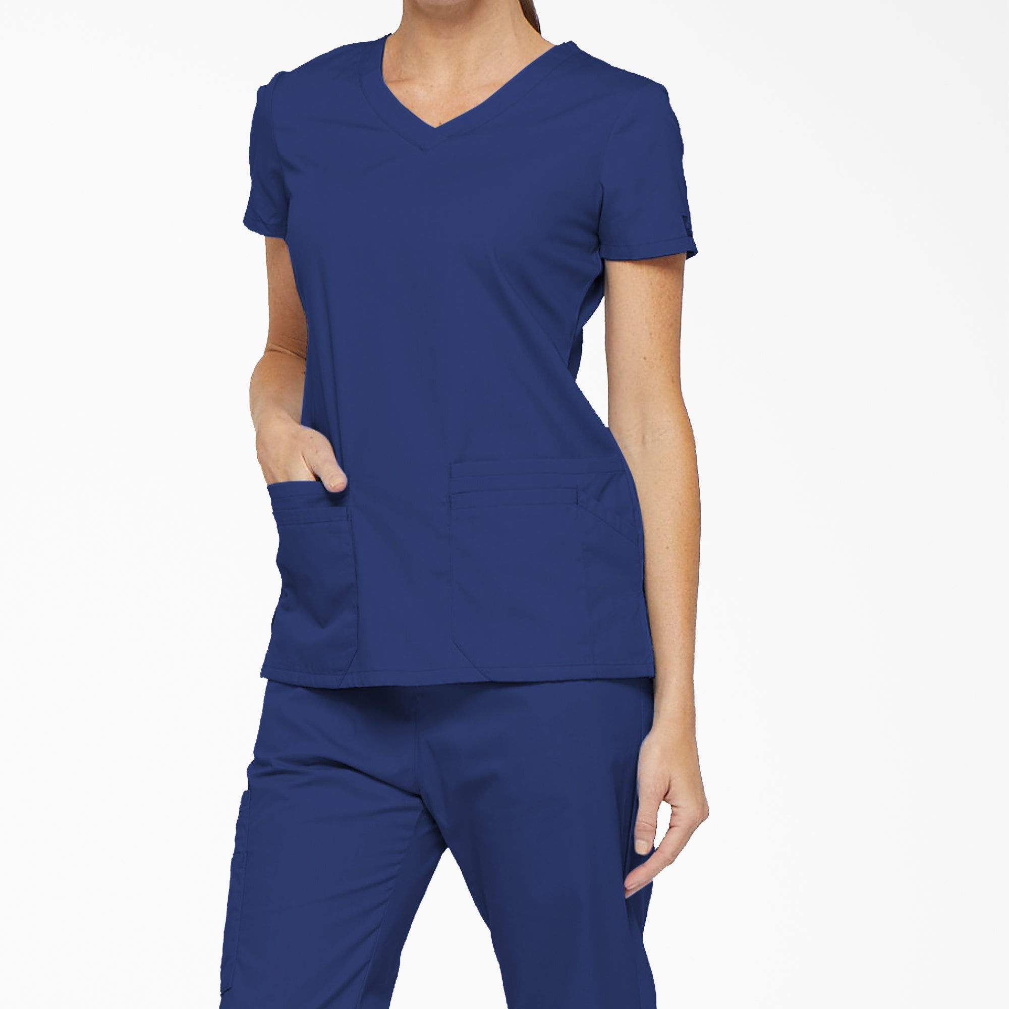 Women's EDS Signature V-Neck Scrub Top - 图片 3