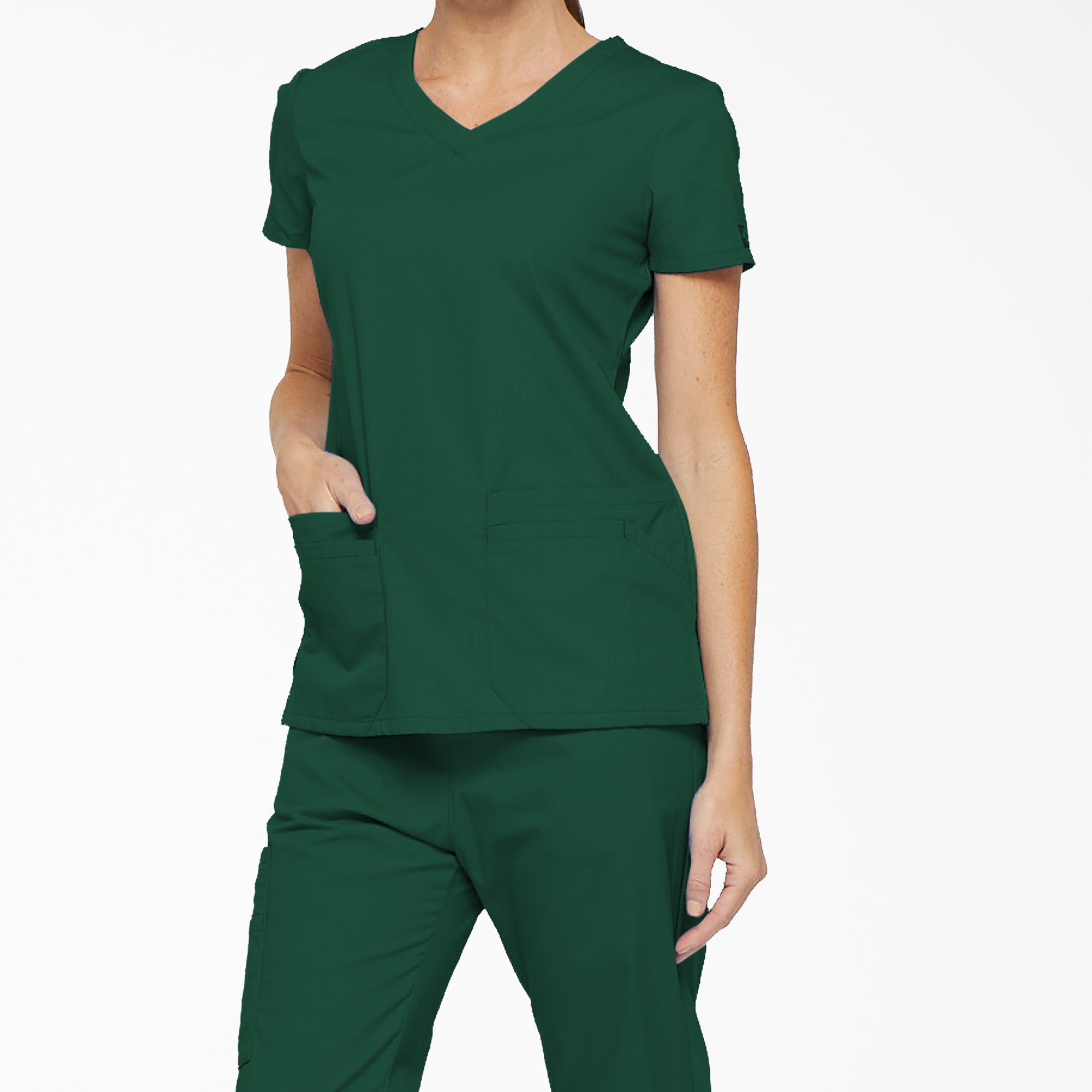 Women's EDS Signature V-Neck Scrub Top - 图片 3