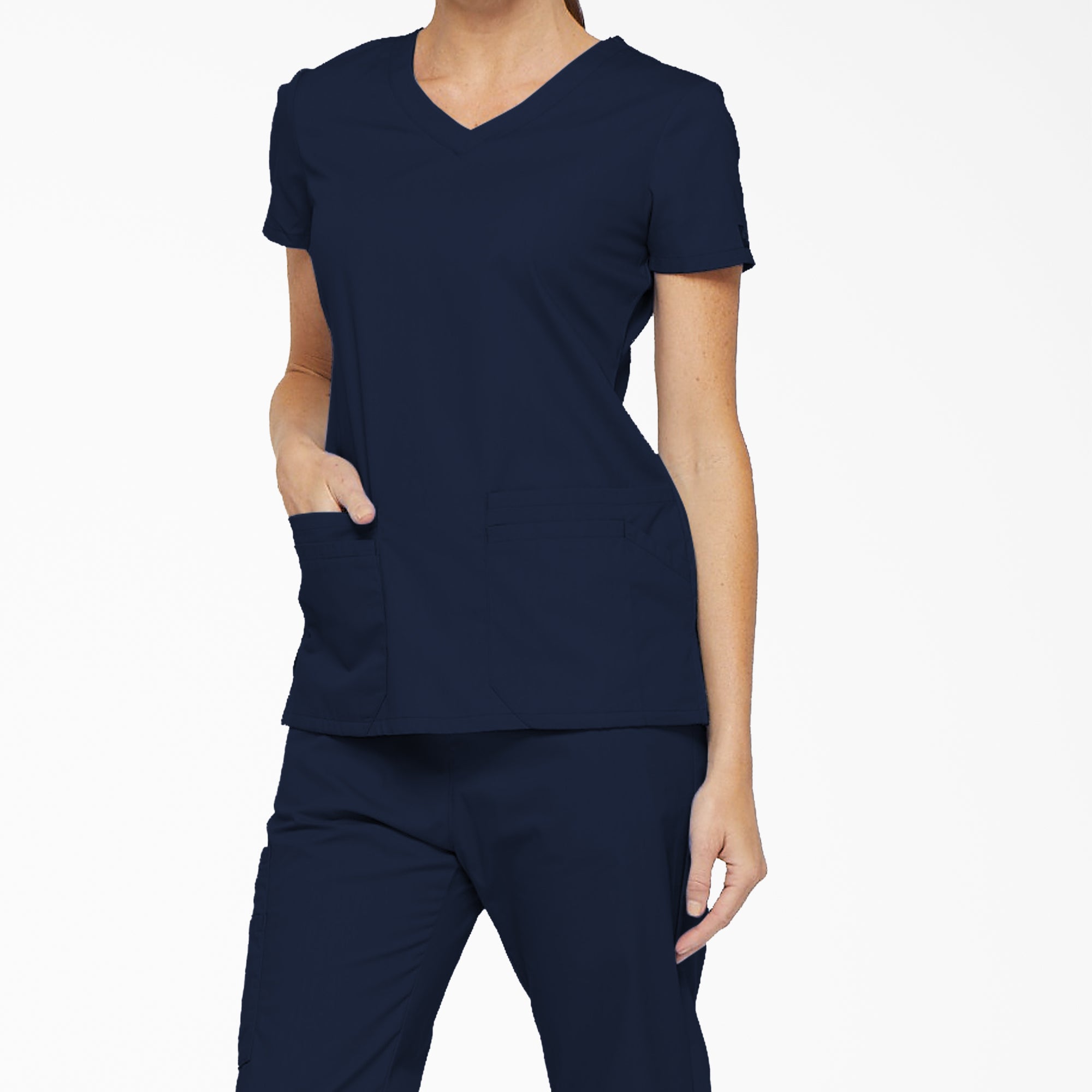 Women's EDS Signature V-Neck Scrub Top - 图片 3