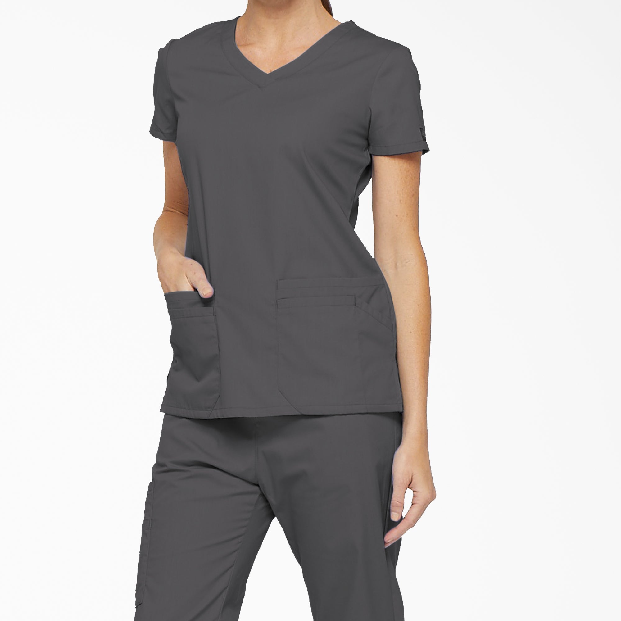 Women's EDS Signature V-Neck Scrub Top - 图片 3