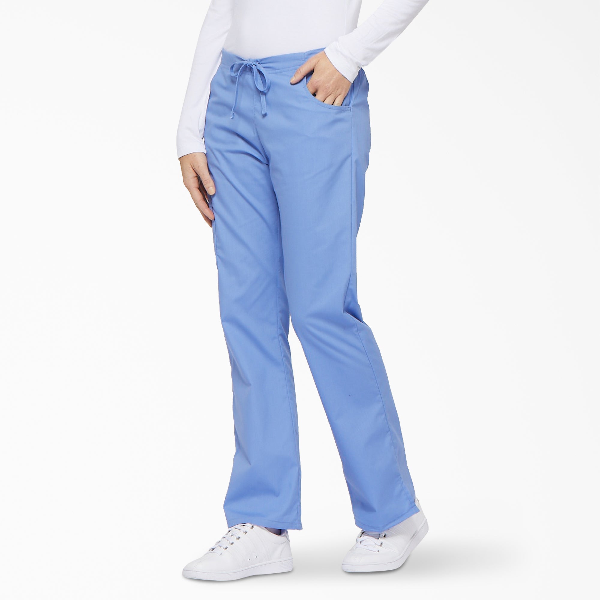 Women's EDS Signature Drawstring Cargo Scrub Pants - 图片 3