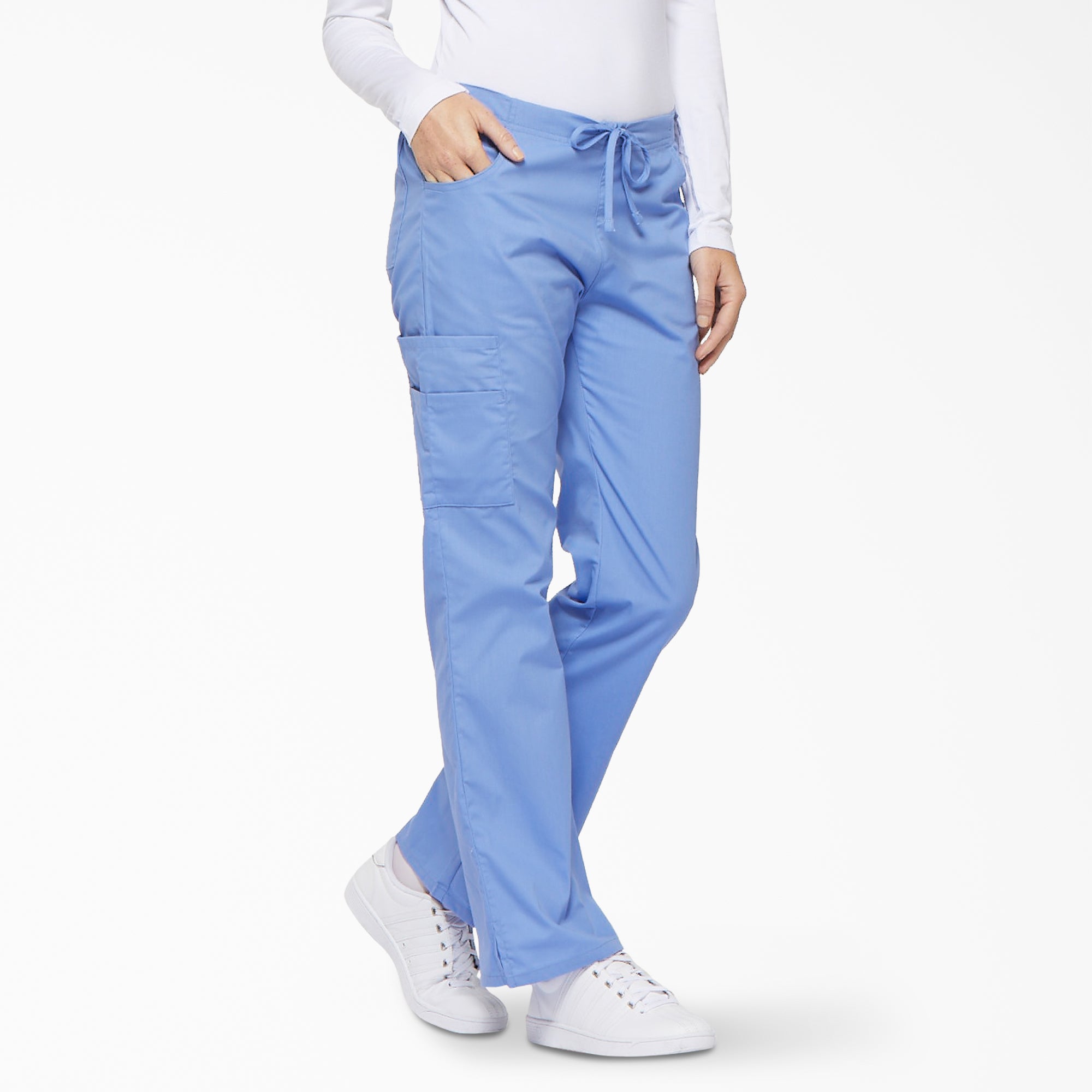 Women's EDS Signature Drawstring Cargo Scrub Pants - 图片 4