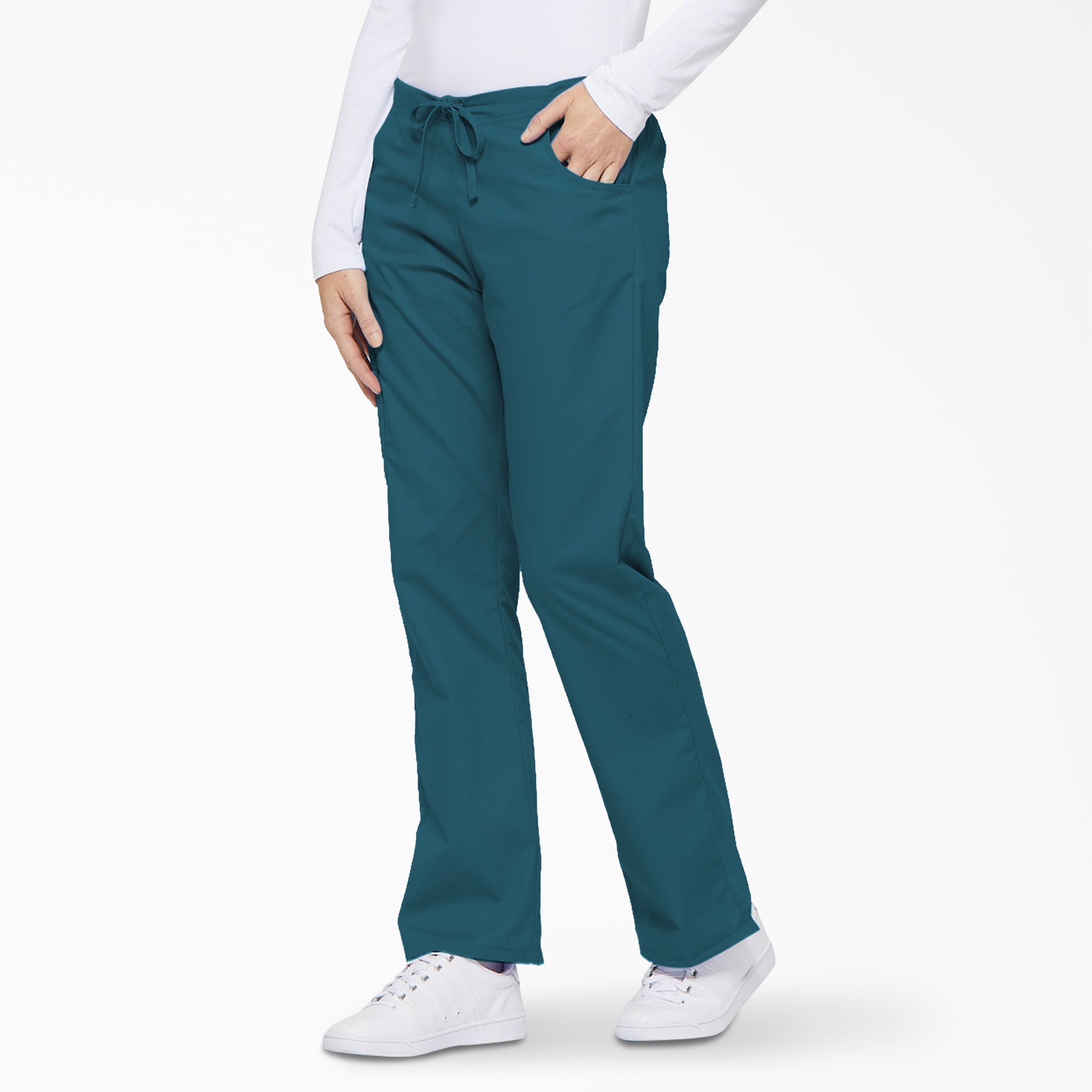 Women's EDS Signature Drawstring Cargo Scrub Pants - 图片 3