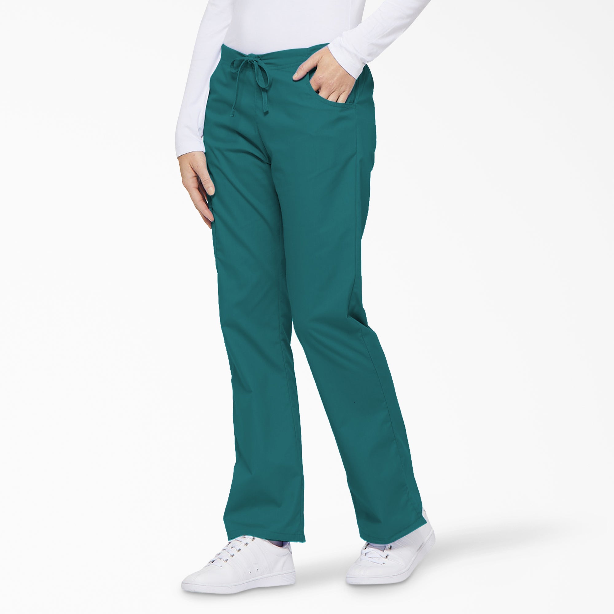 Women's EDS Signature Drawstring Cargo Scrub Pants - 图片 3