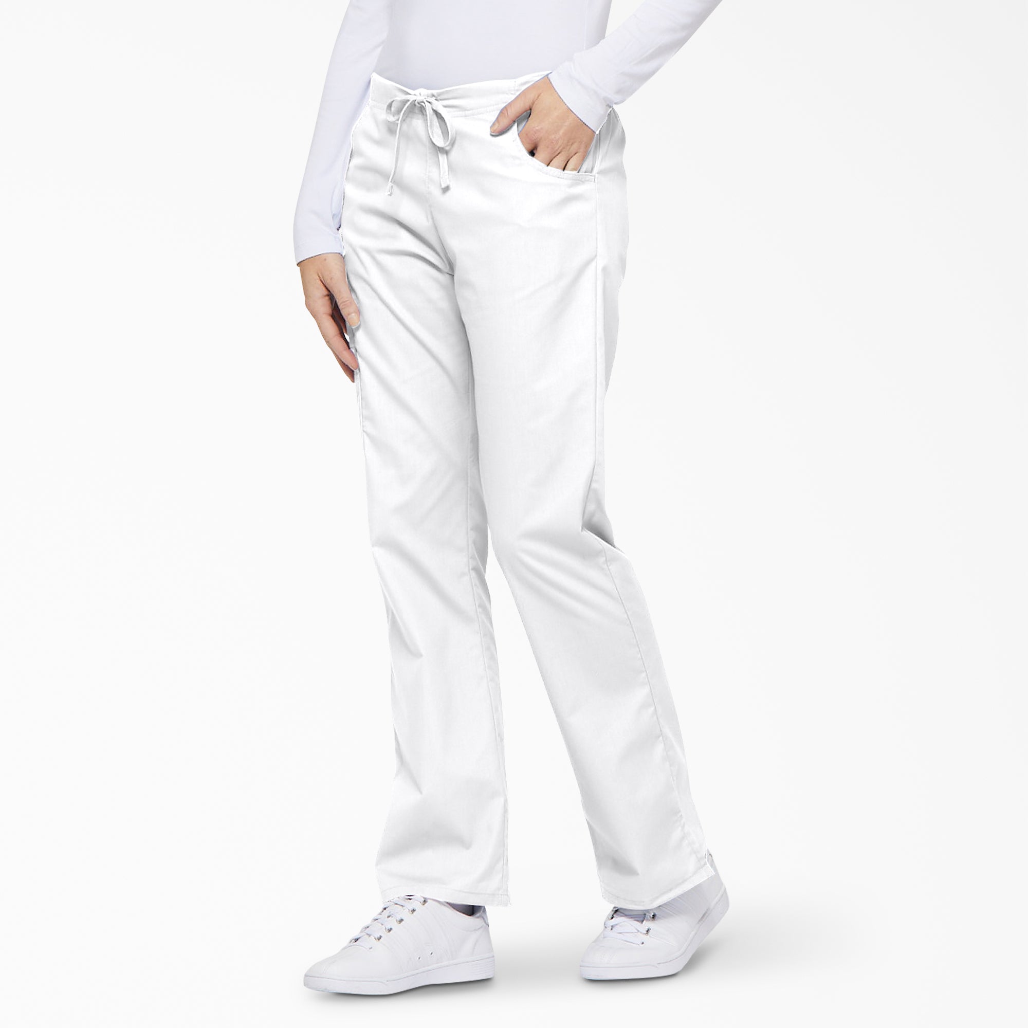 Women's EDS Signature Drawstring Cargo Scrub Pants - 图片 3