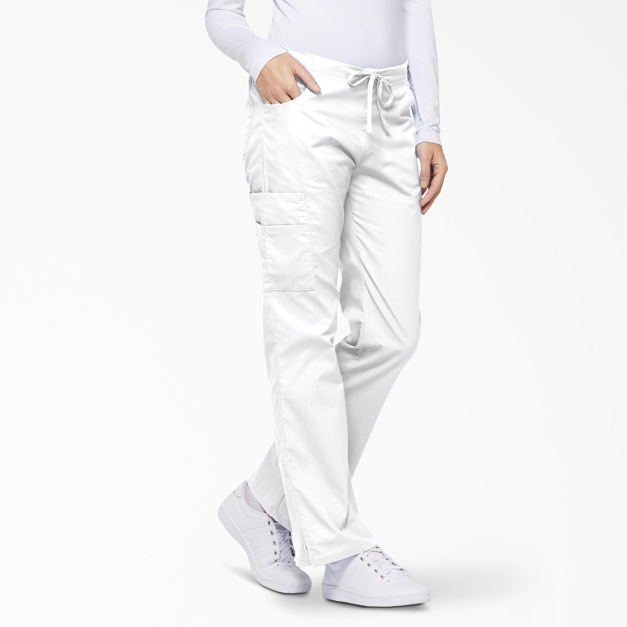 Women's EDS Signature Drawstring Cargo Scrub Pants - 图片 4