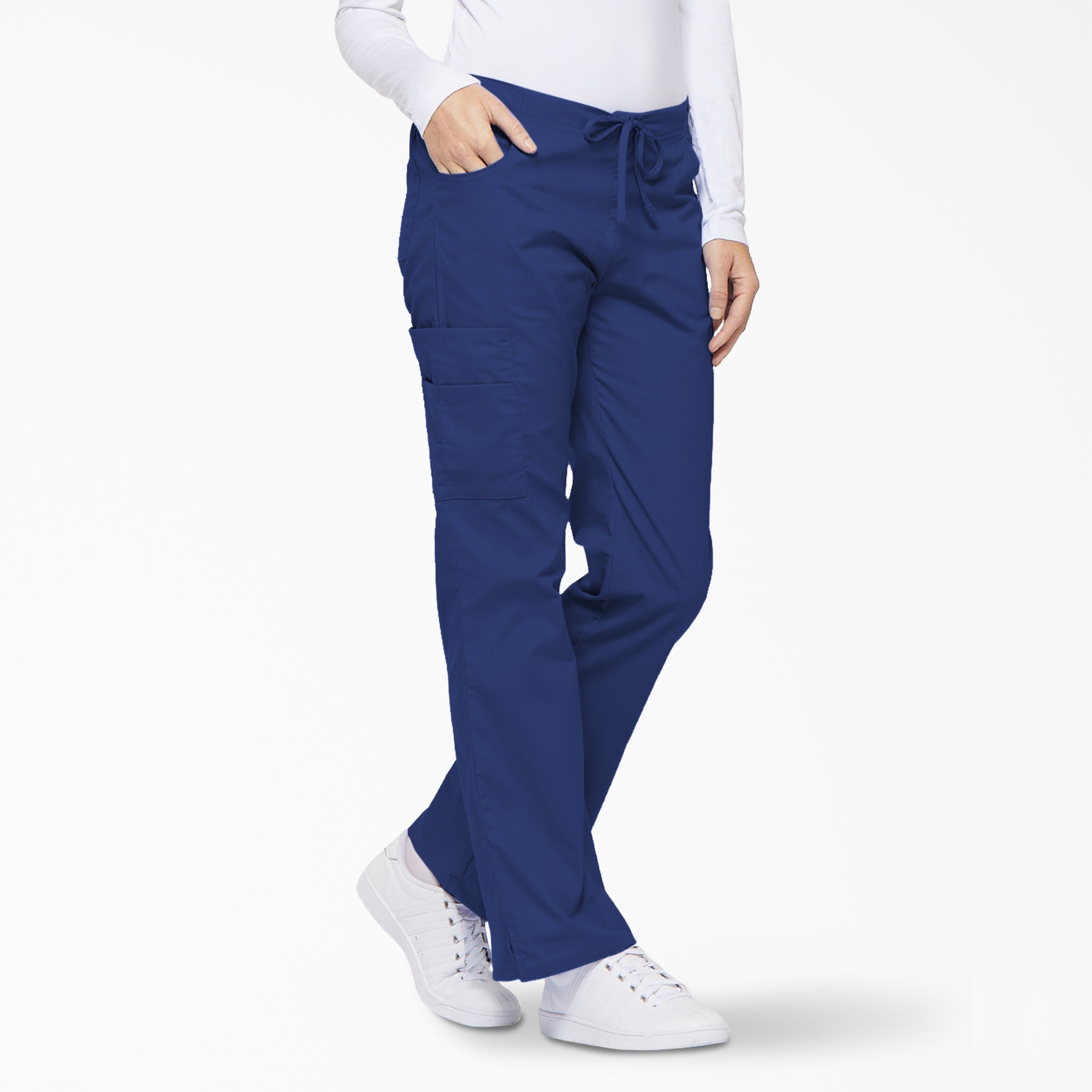 Women's EDS Signature Drawstring Cargo Scrub Pants - 图片 4