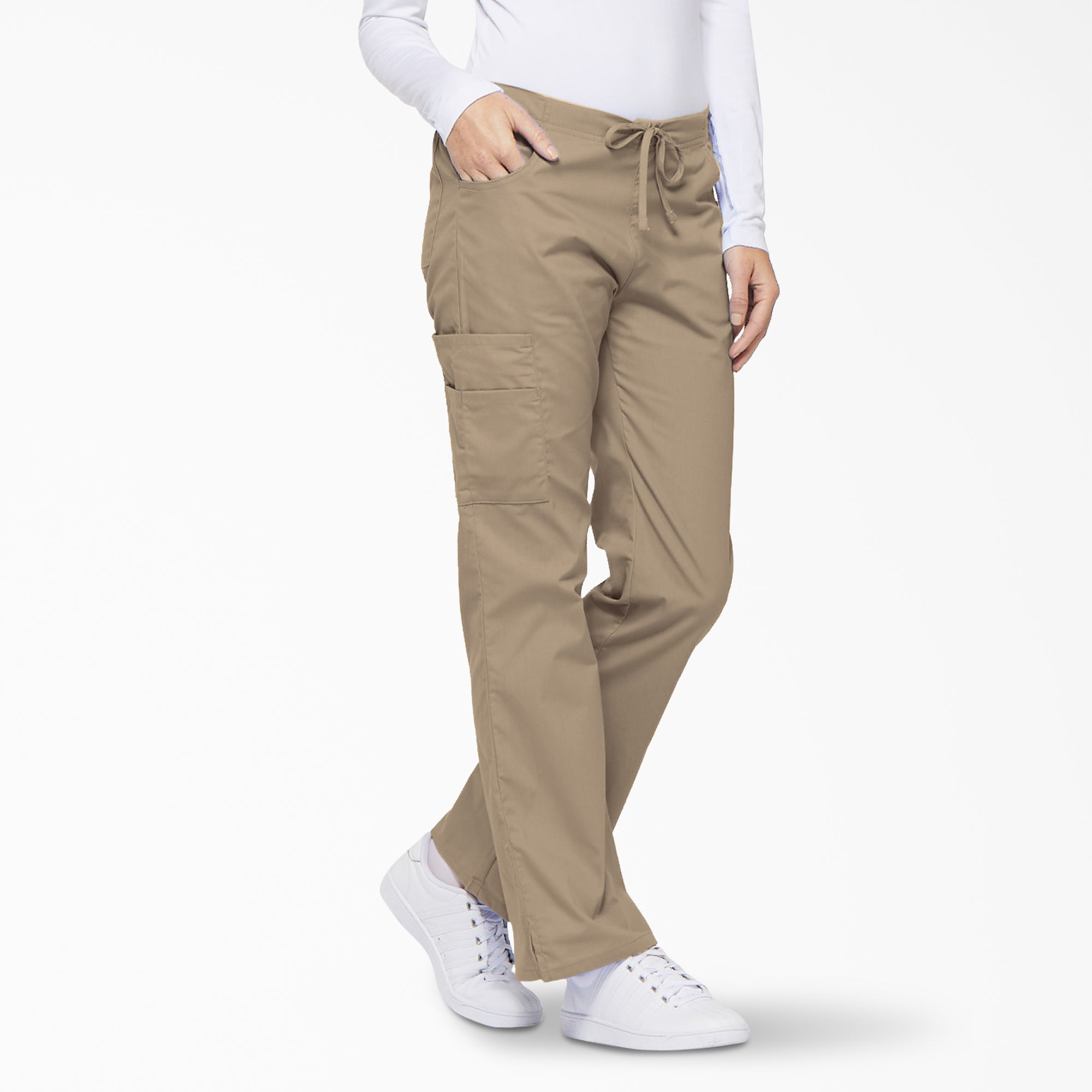Women's EDS Signature Drawstring Cargo Scrub Pants - 图片 4