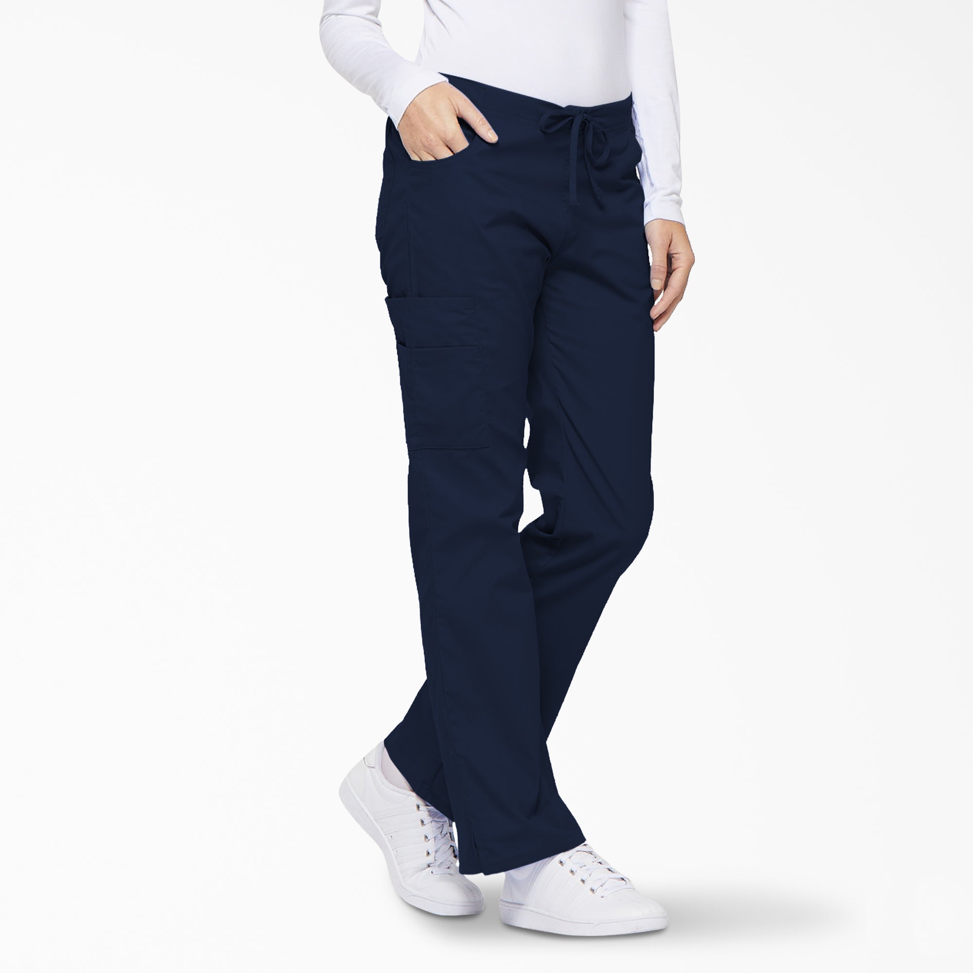 Women's EDS Signature Drawstring Cargo Scrub Pants - 图片 4