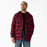 Water Repellent Flannel Hooded Shirt Jacket